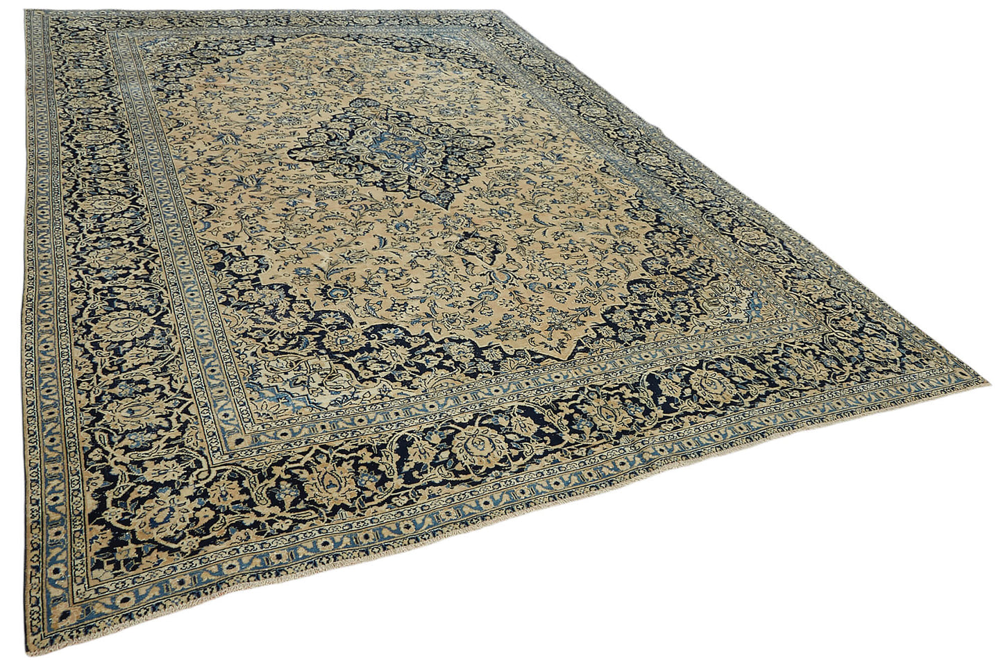 8x11 Beige Vintage Large Area Rug - 46145