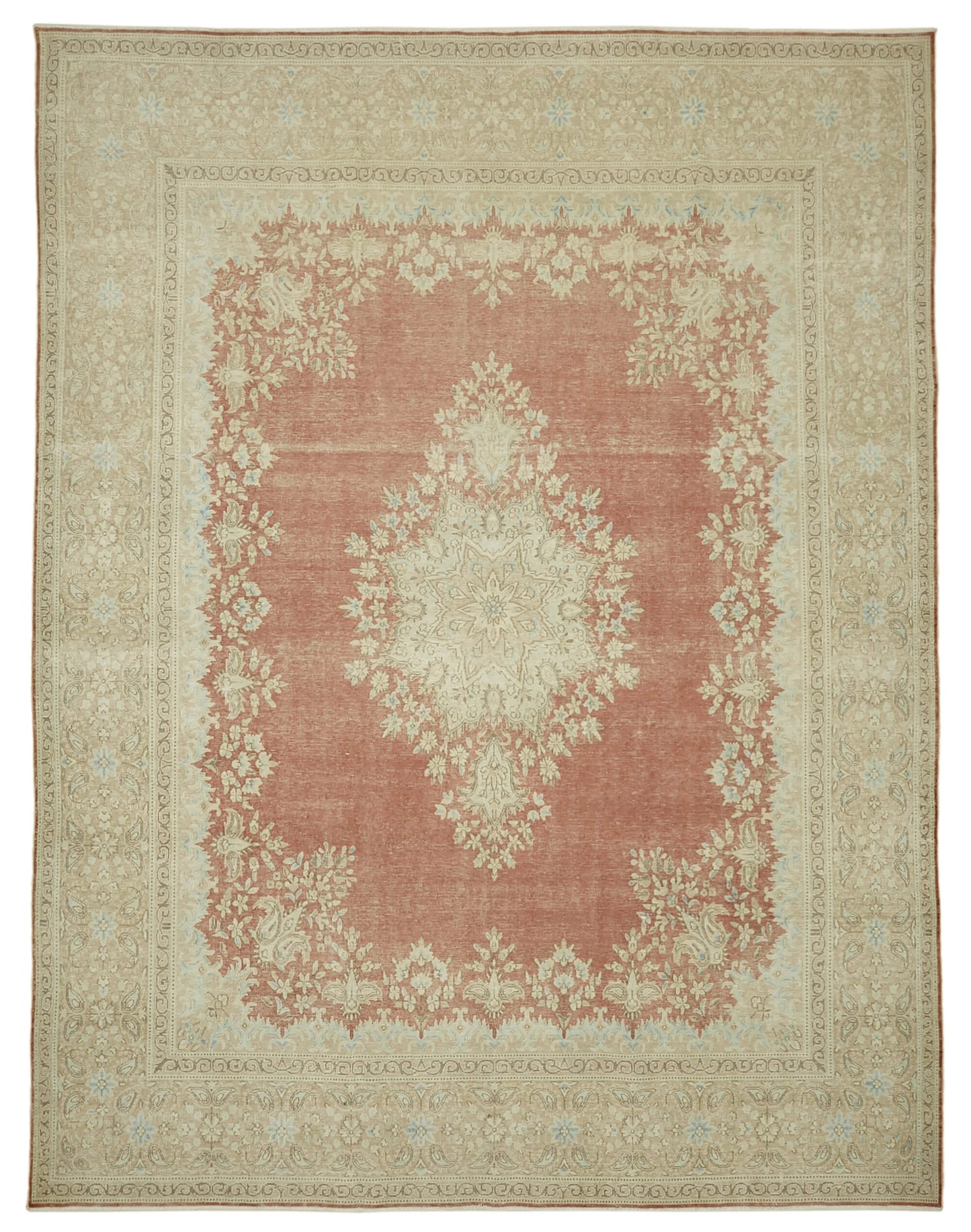 9x13 Beige Vintage Large Area Rug - 46153