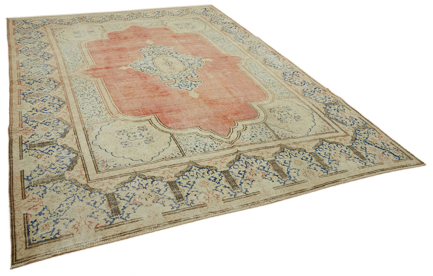 10x13 Beige Vintage Large Area Rug - 46155