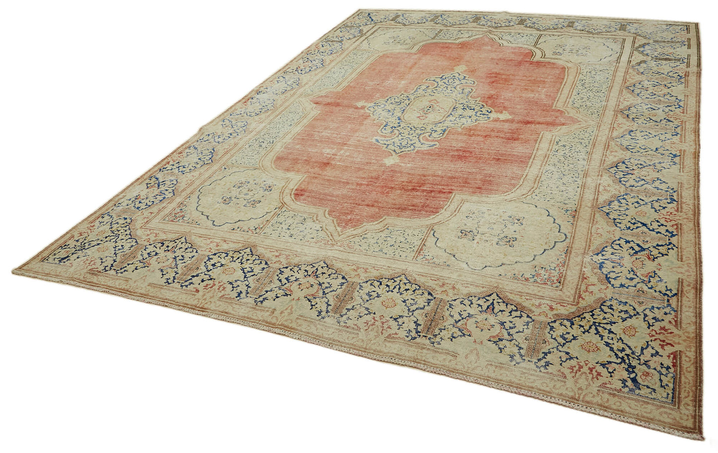 10x13 Beige Vintage Large Area Rug - 46155