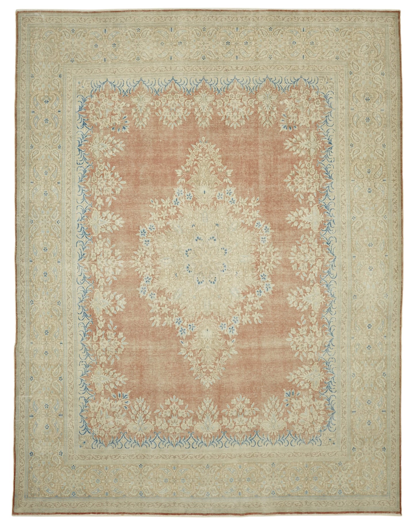 10x12 Beige Vintage Large Area Rug - 46158