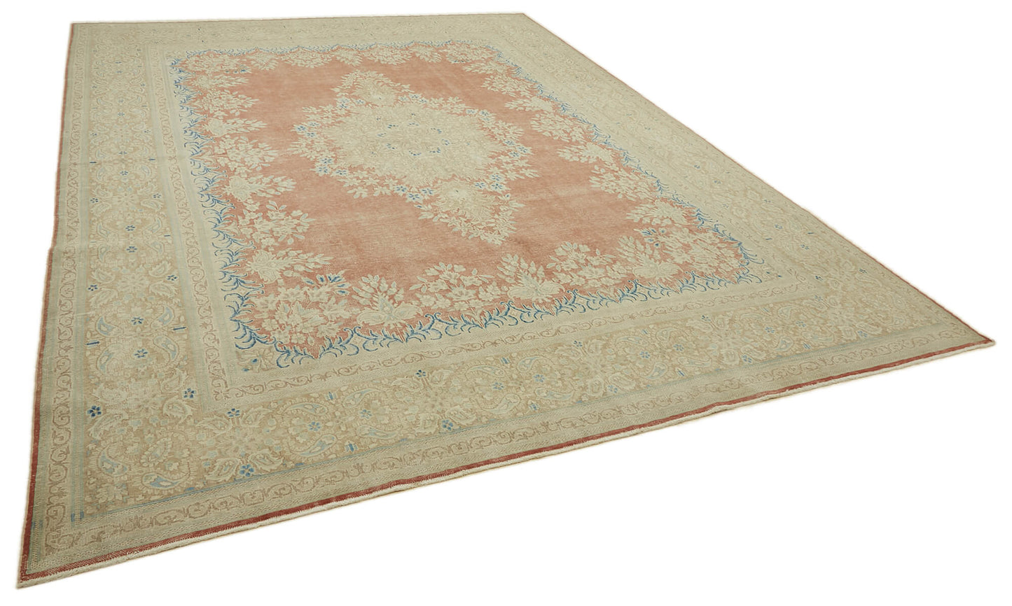 10x12 Beige Vintage Large Area Rug - 46158