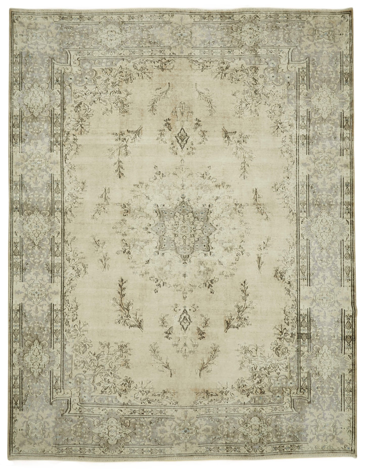 10x13 Beige Vintage Large Area Rug - 46159