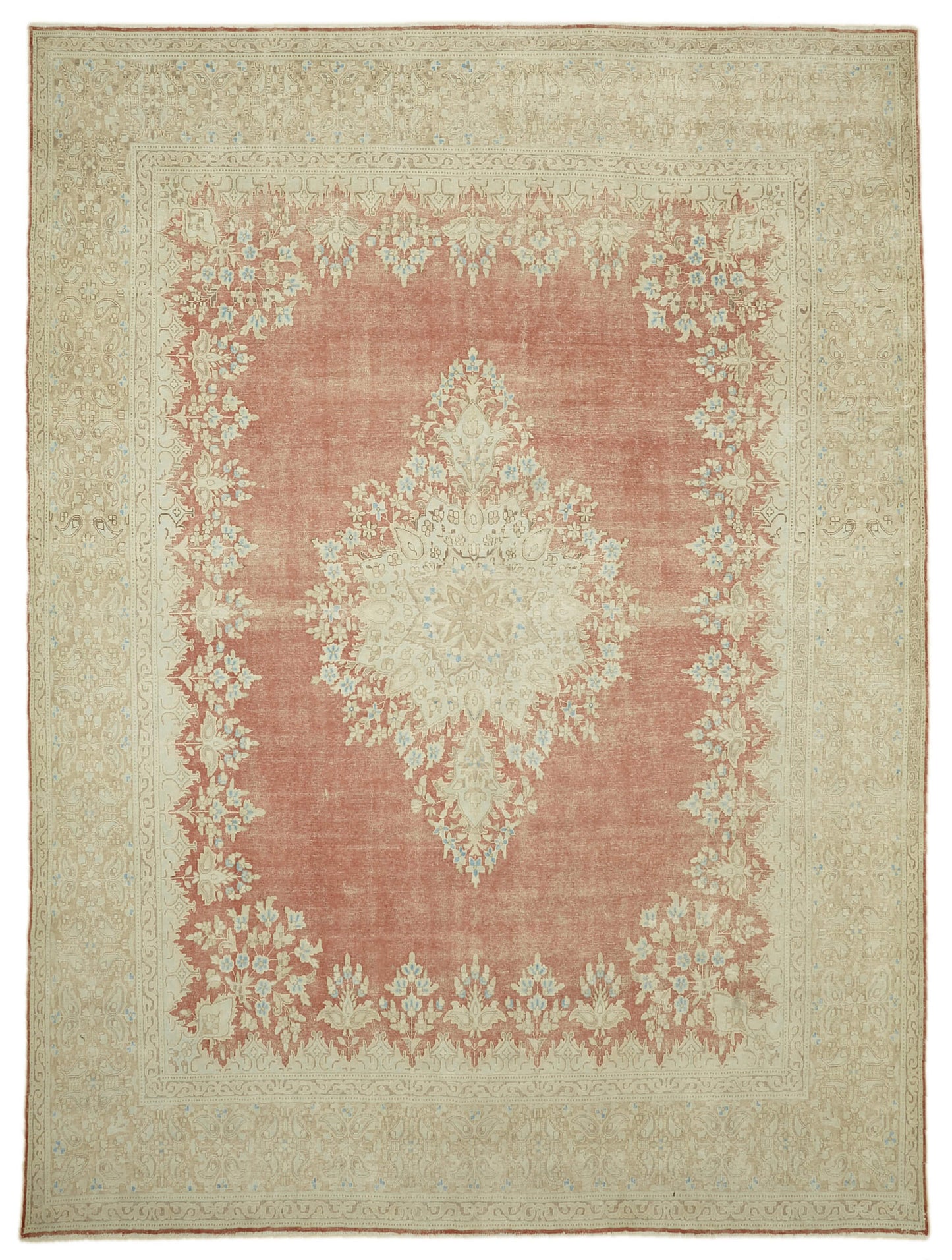 10x13 Beige Vintage Large Area Rug - 46165