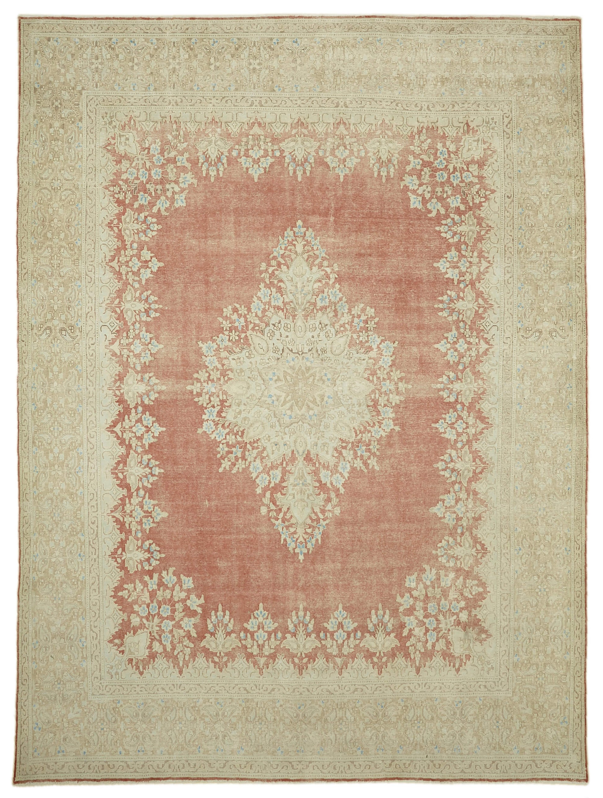 10x13 Beige Vintage Large Area Rug - 46165