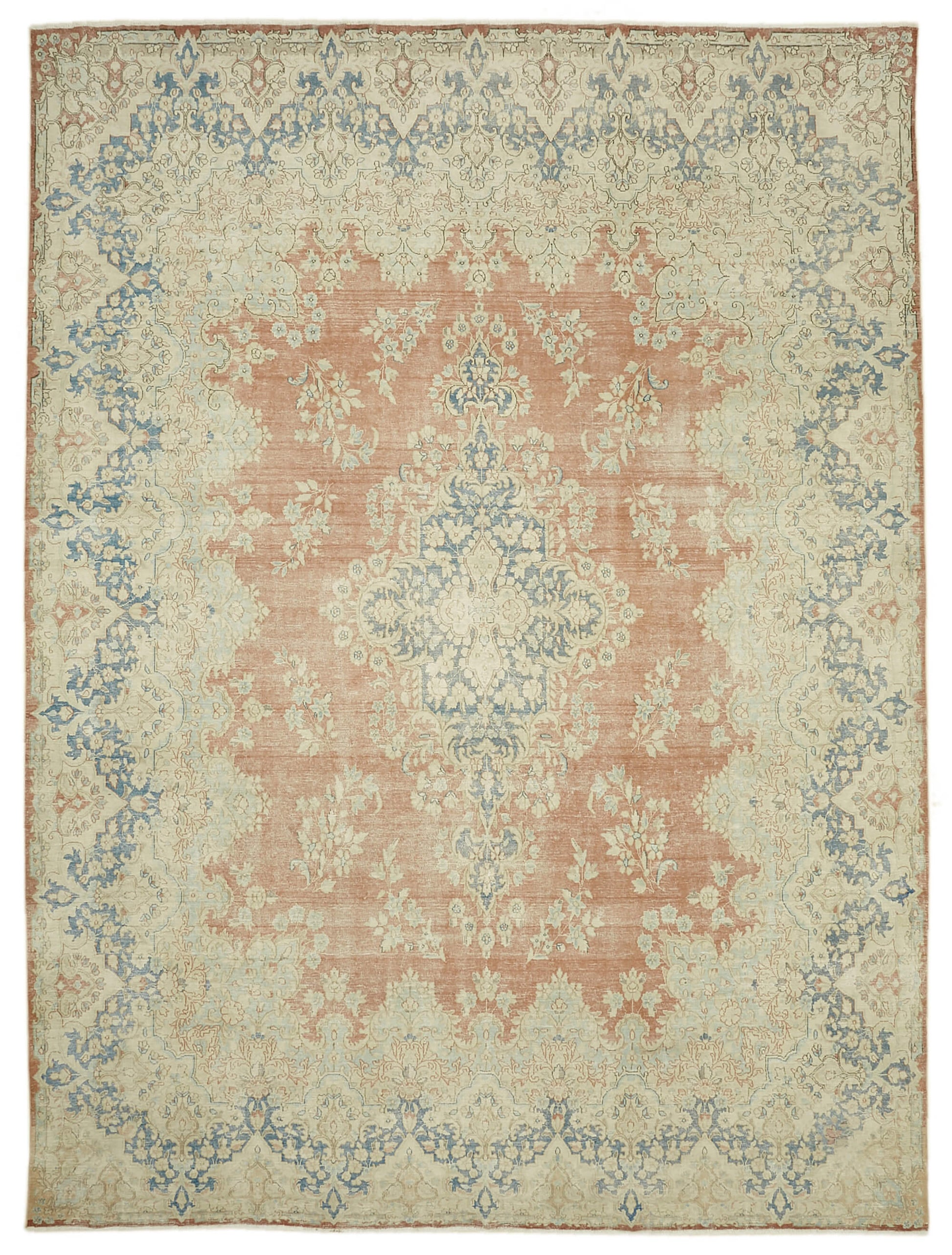 10x13 Beige Vintage Large Area Rug - 46166