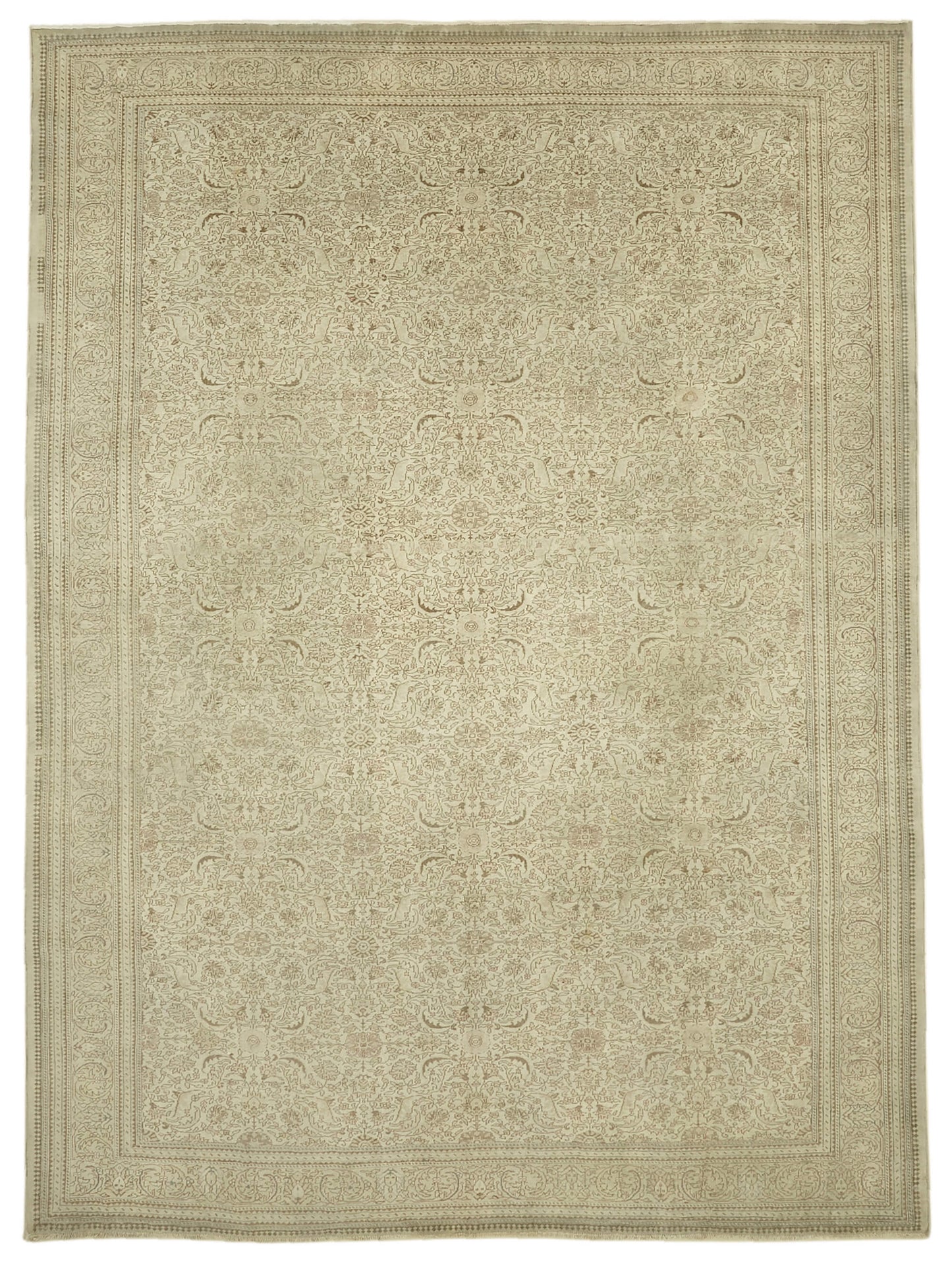 9x13 Beige Vintage Large Area Rug - 46172