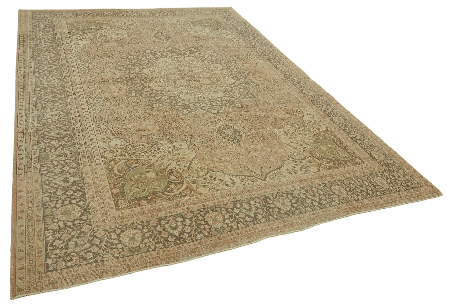 8x11 Beige Vintage Large Area Rug - 46173