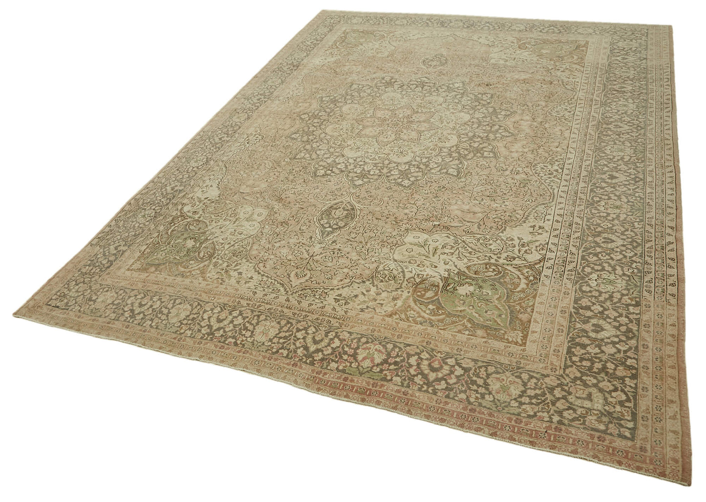 8x11 Beige Vintage Large Area Rug - 46173