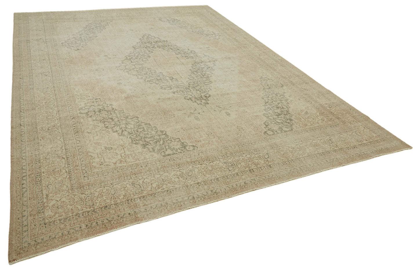 10x13 Beige Vintage Large Area Rug - 46174