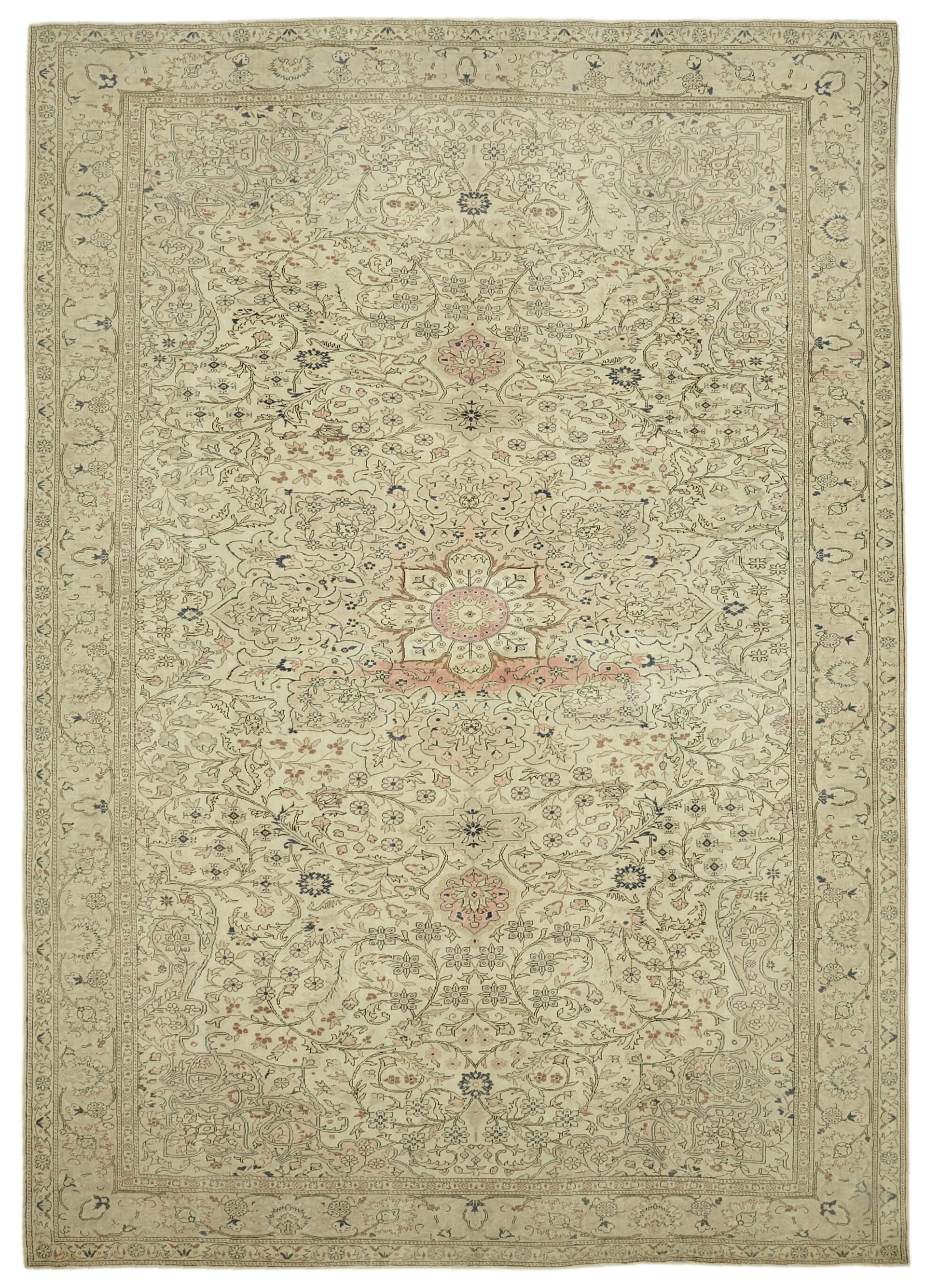 10x14 Beige Vintage Large Area Rug - 46175