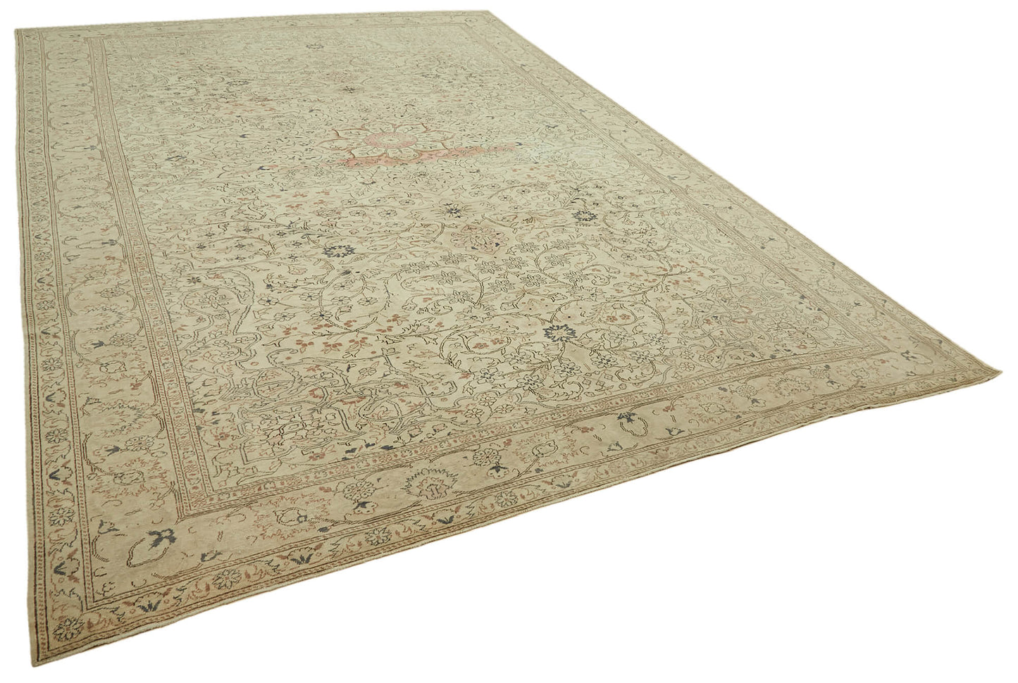 10x14 Beige Vintage Large Area Rug - 46175