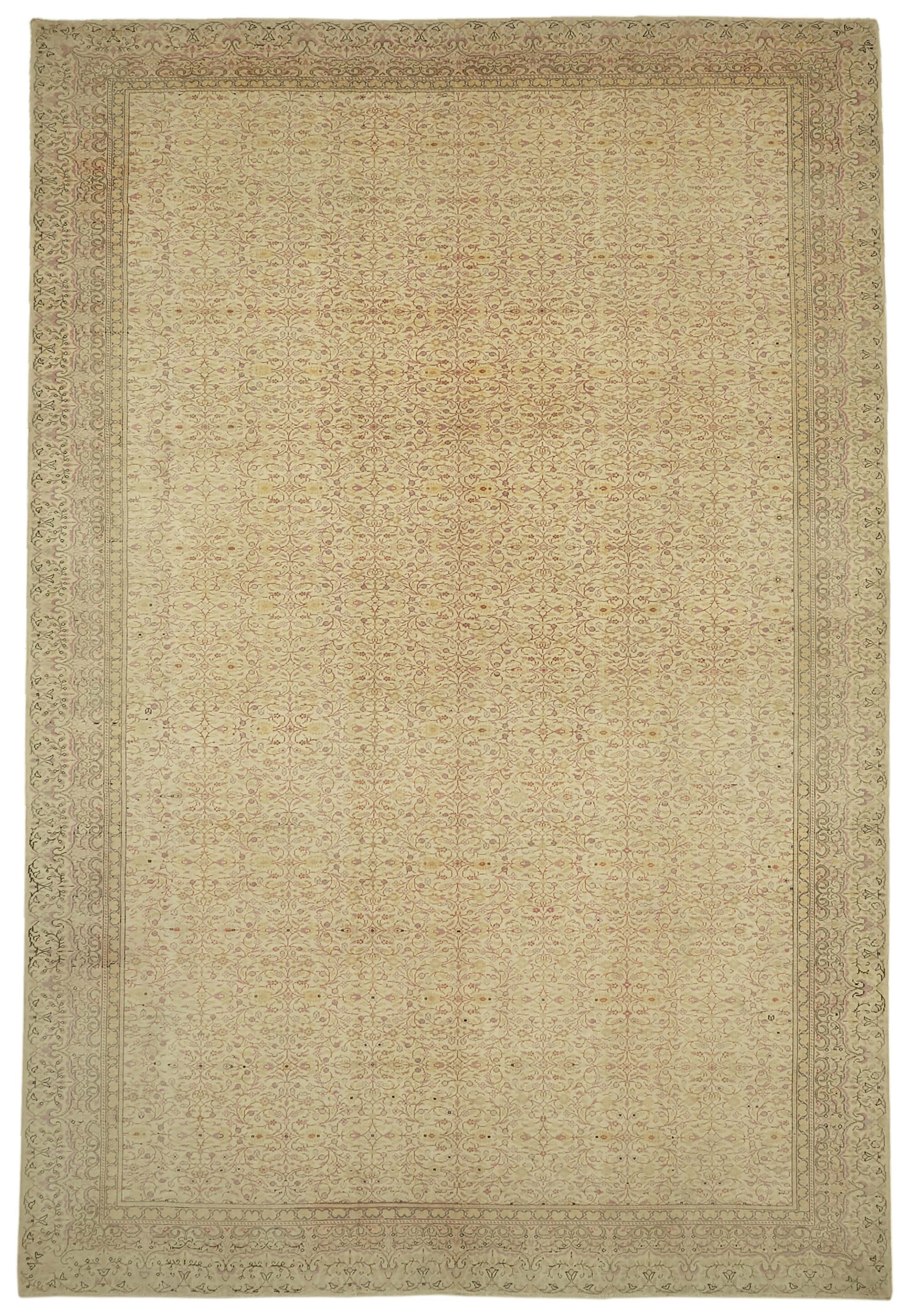 10x14 Beige Vintage Large Area Rug - 46177