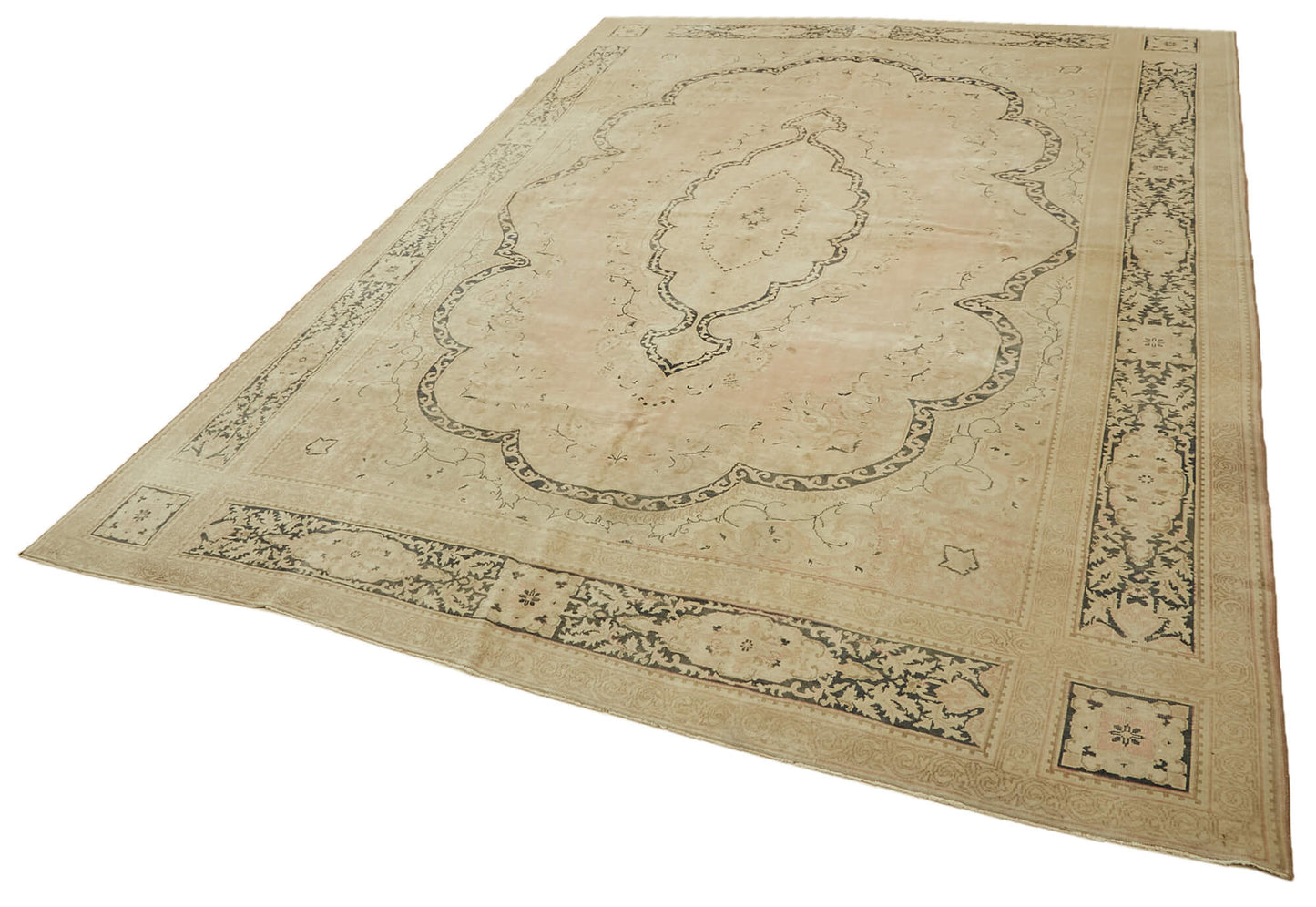 8x11 Beige Vintage Large Area Rug - 46179