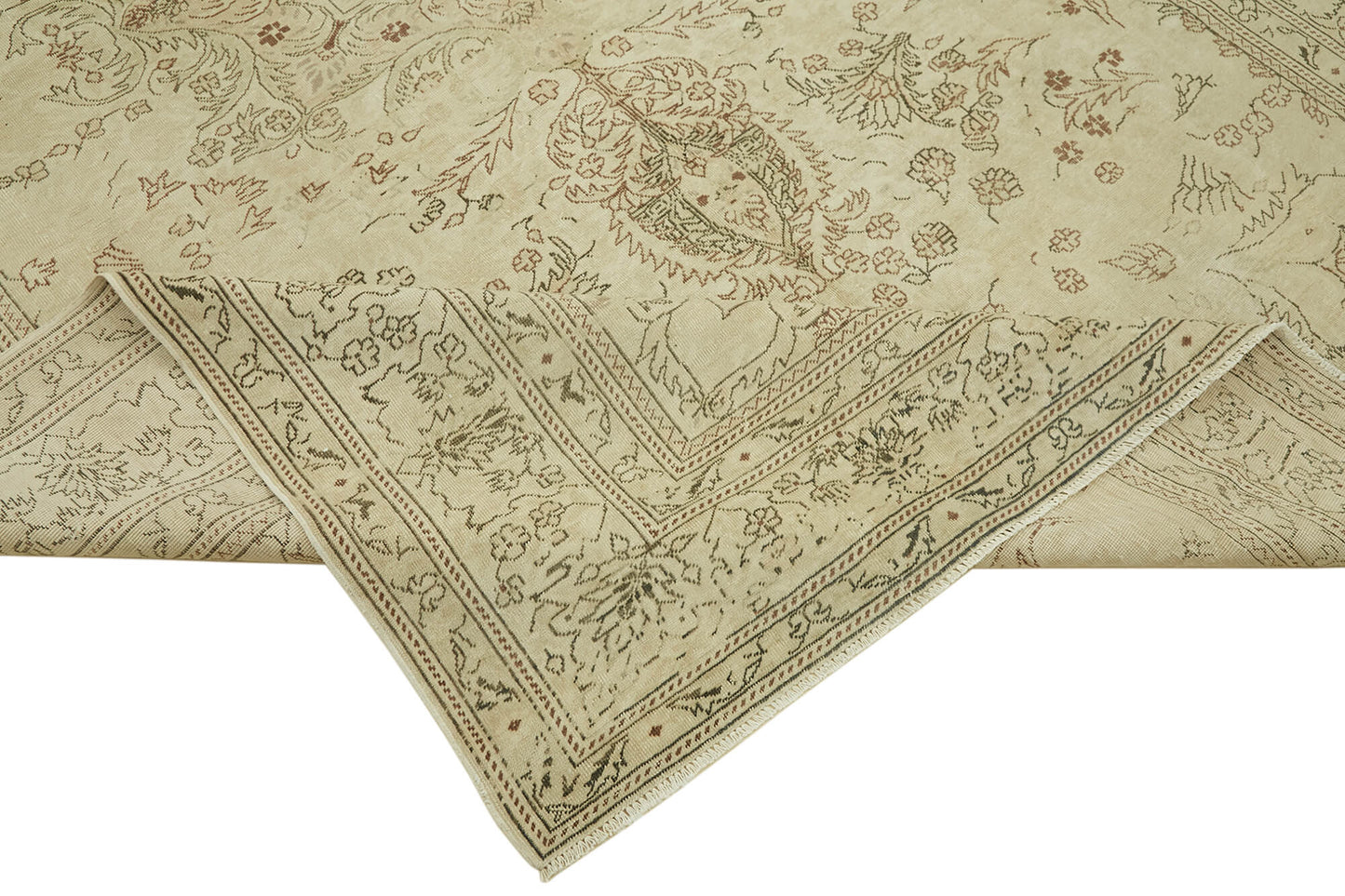 8x12 Beige Vintage Large Area Rug - 46182