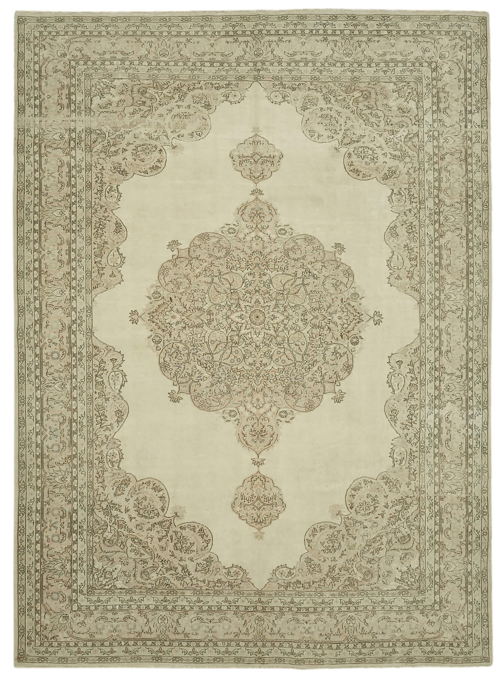 9x12 Beige Vintage Large Area Rug - 46183