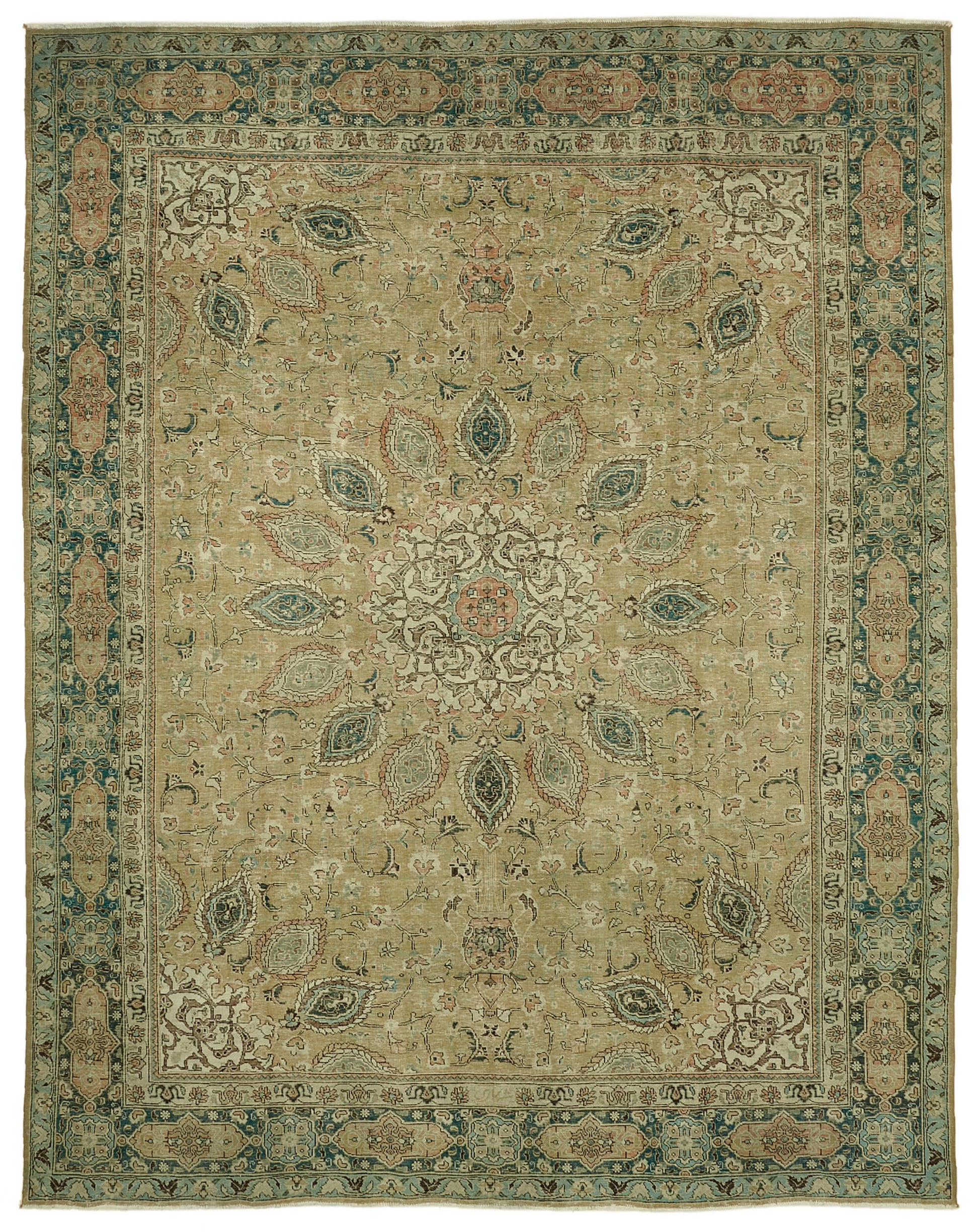 10x13 Beige Vintage Large Area Rug - 46185