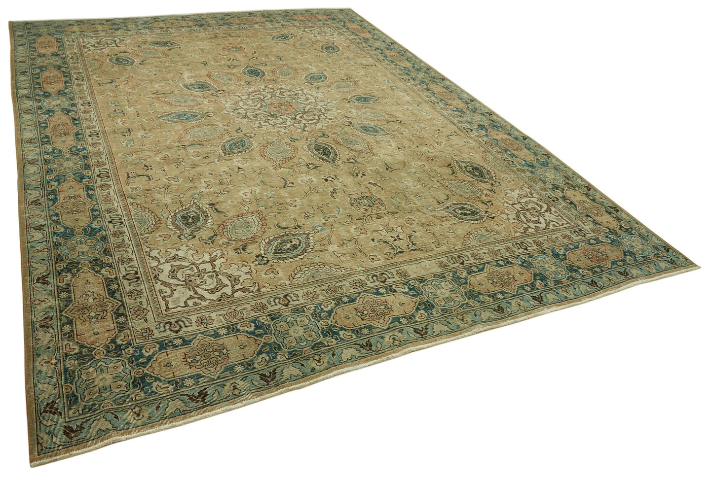 10x13 Beige Vintage Large Area Rug - 46185