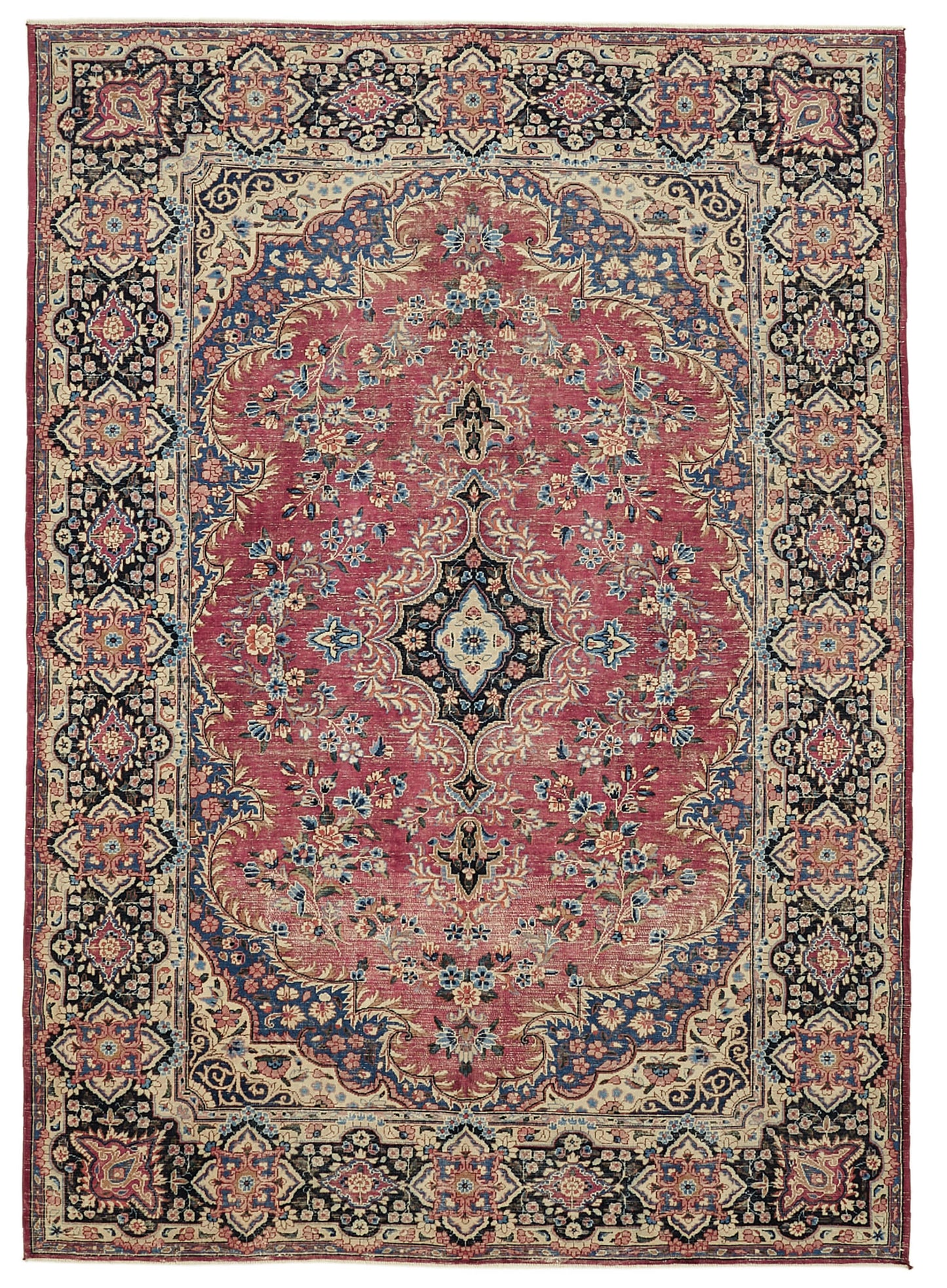 8x11 Beige Vintage Large Area Rug - 46192