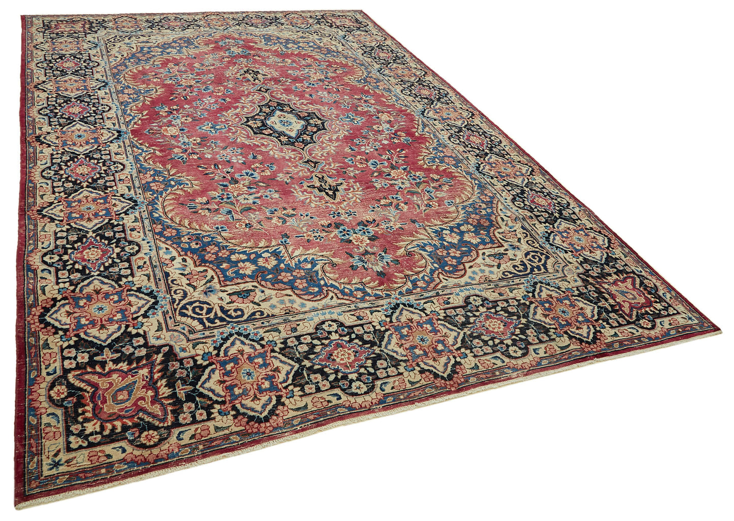 8x11 Beige Vintage Large Area Rug - 46192