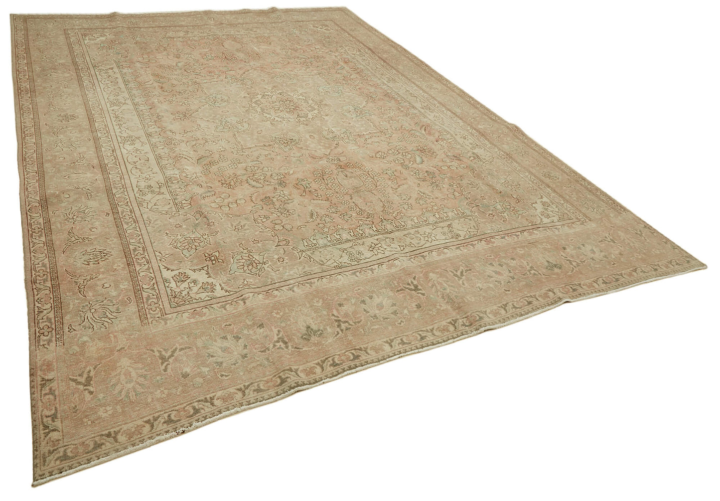 10x13 Beige Vintage Large Area Rug - 46195