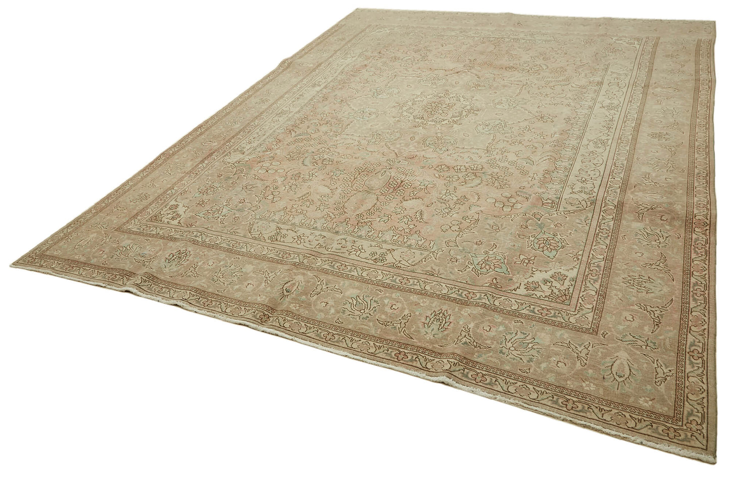 10x13 Beige Vintage Large Area Rug - 46195