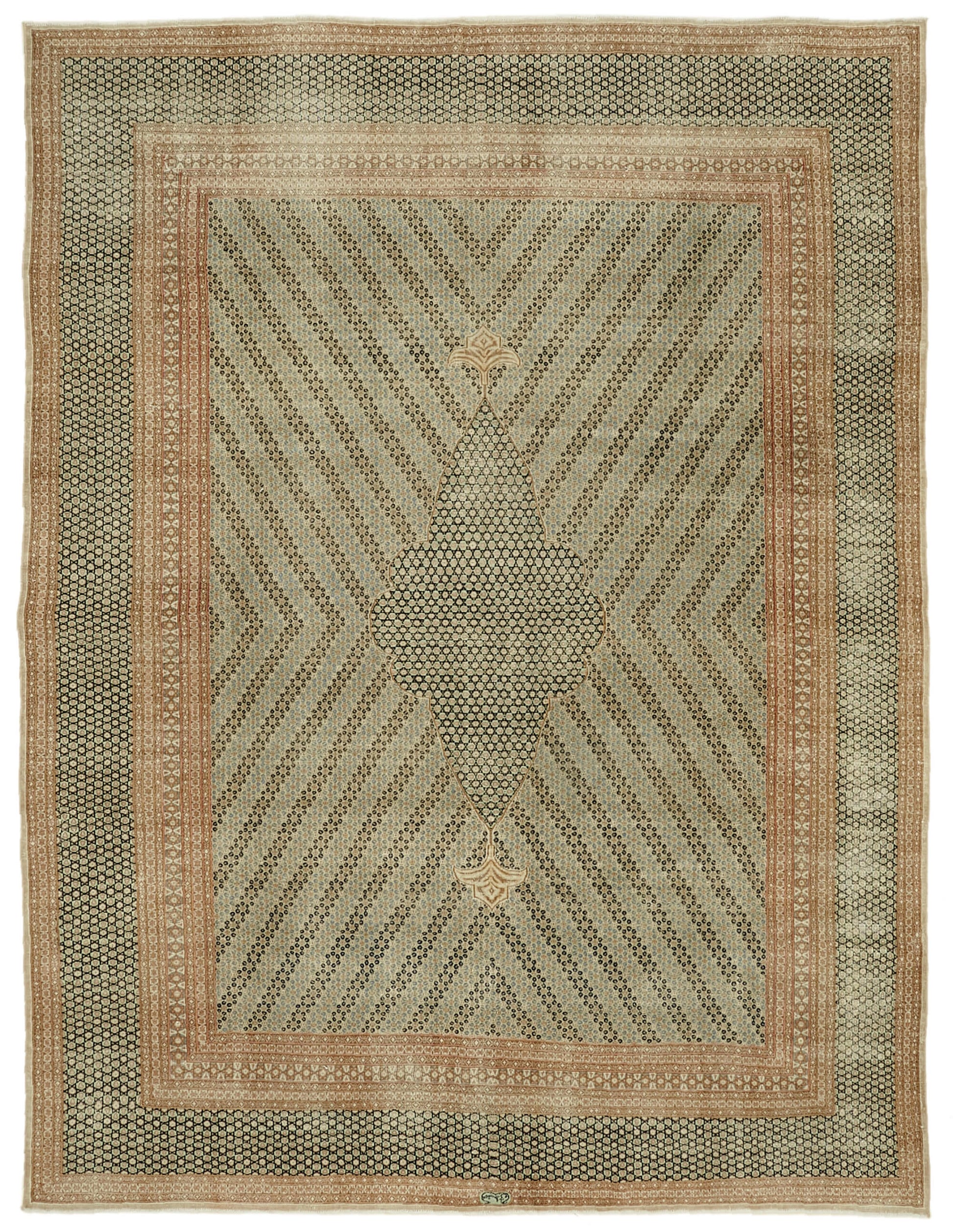 9x12 Beige Vintage Large Area Rug - 46196