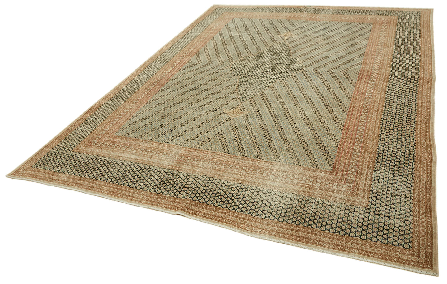 9x12 Beige Vintage Large Area Rug - 46196