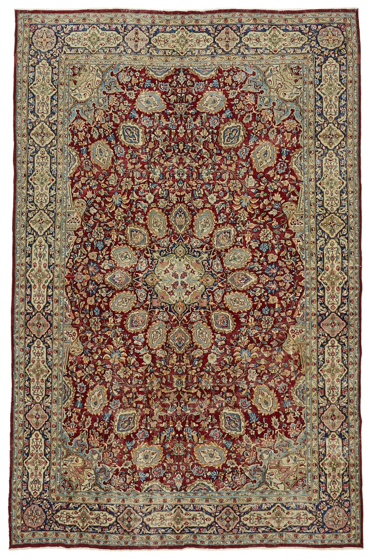 7x10 Beige Vintage Large Area Rug - 46199