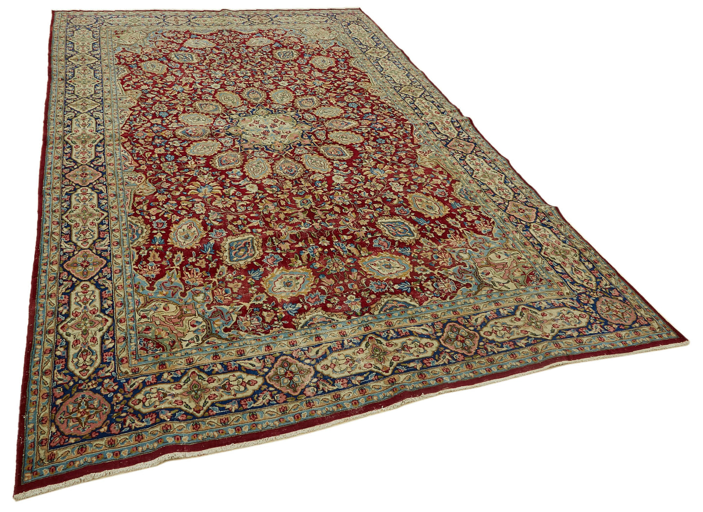 7x10 Beige Vintage Large Area Rug - 46199