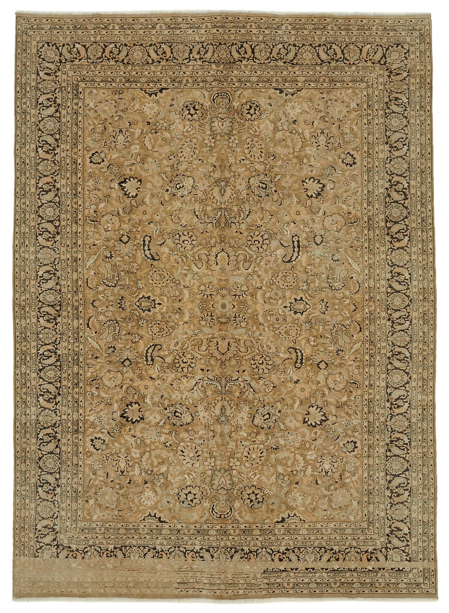 8x11 Beige Vintage Large Area Rug - 46399