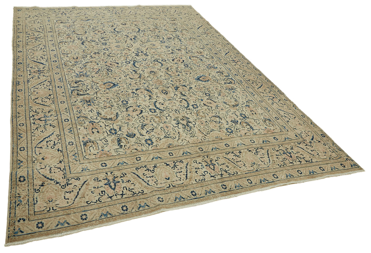 8x11 Beige Vintage Large Area Rug - 46400