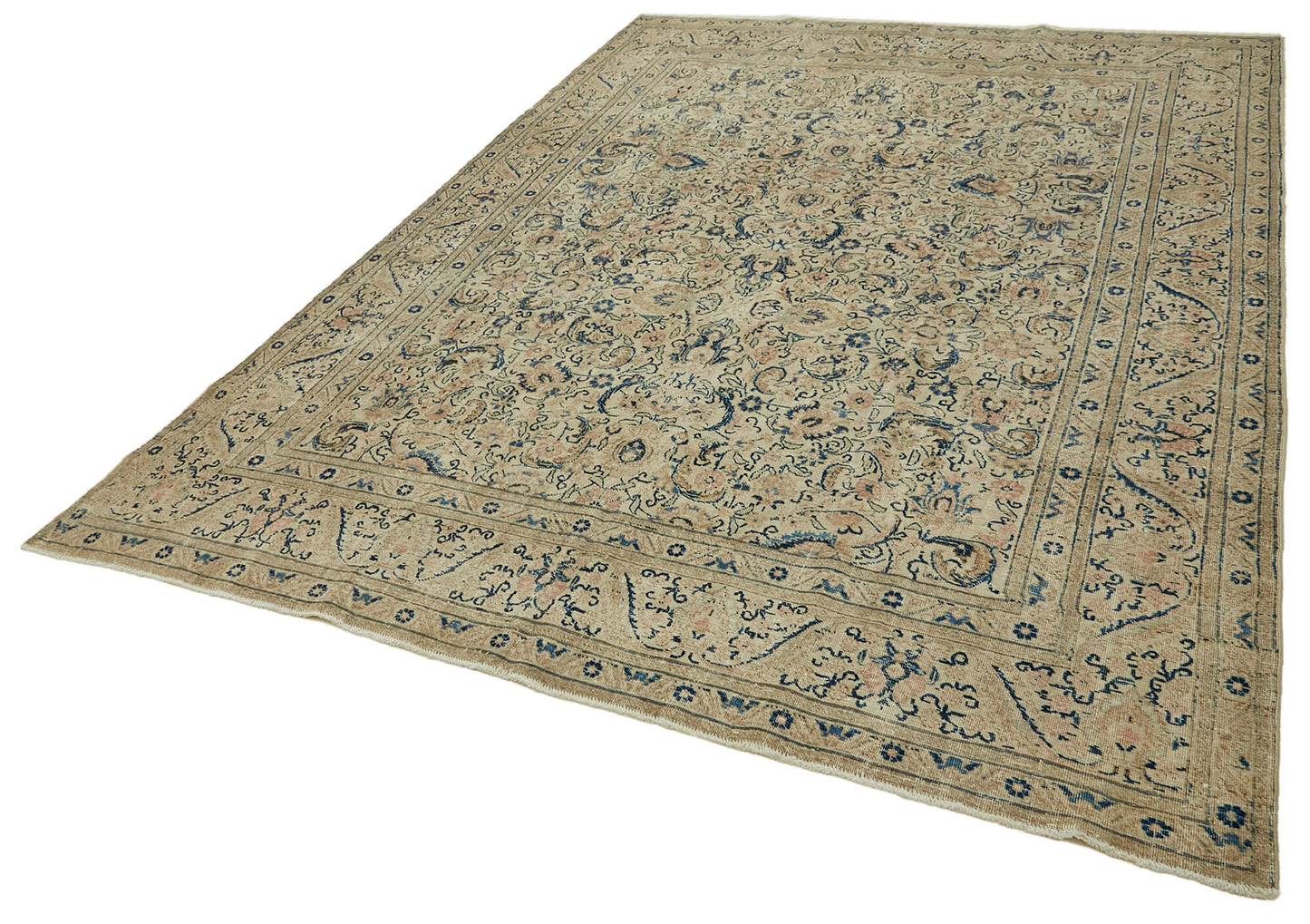 8x11 Beige Vintage Large Area Rug - 46400