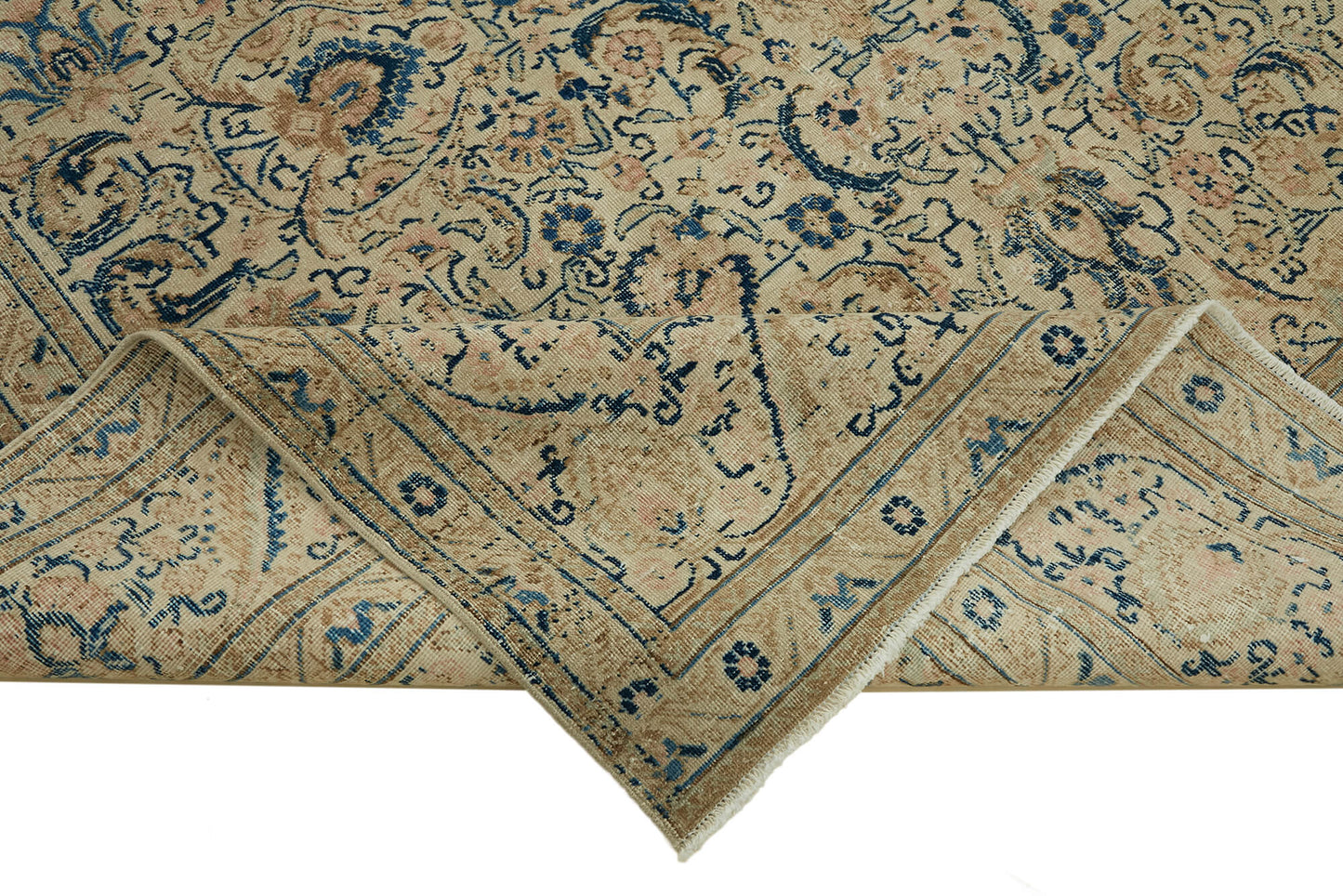 8x11 Beige Vintage Large Area Rug - 46400