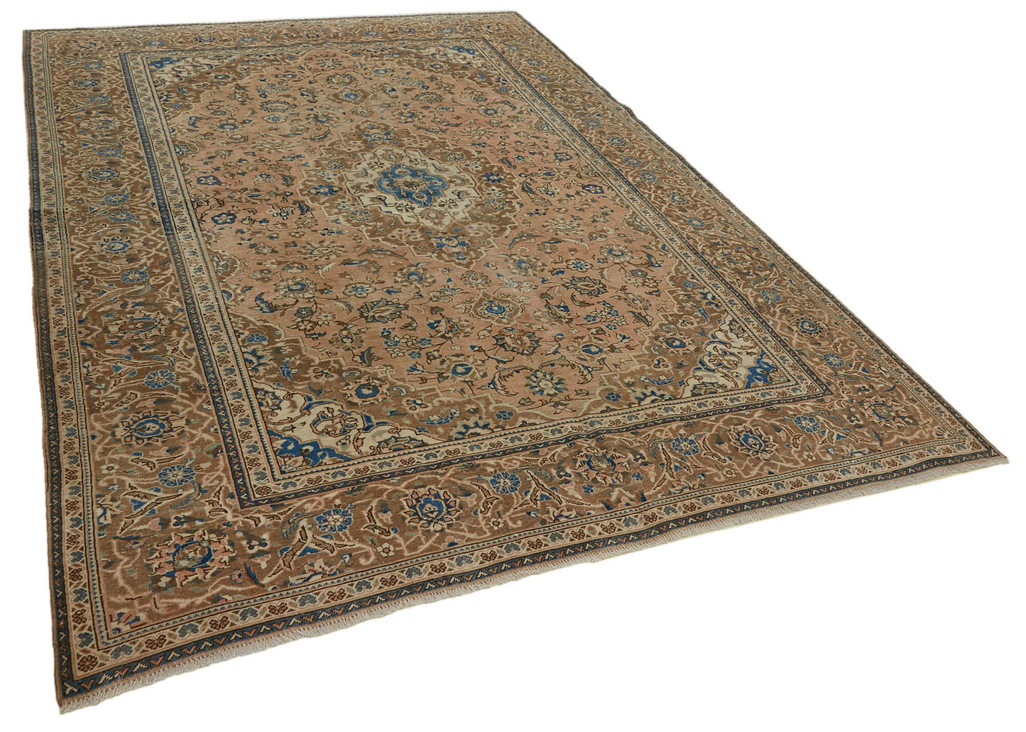 8x11 Beige Vintage Large Area Rug - 46402