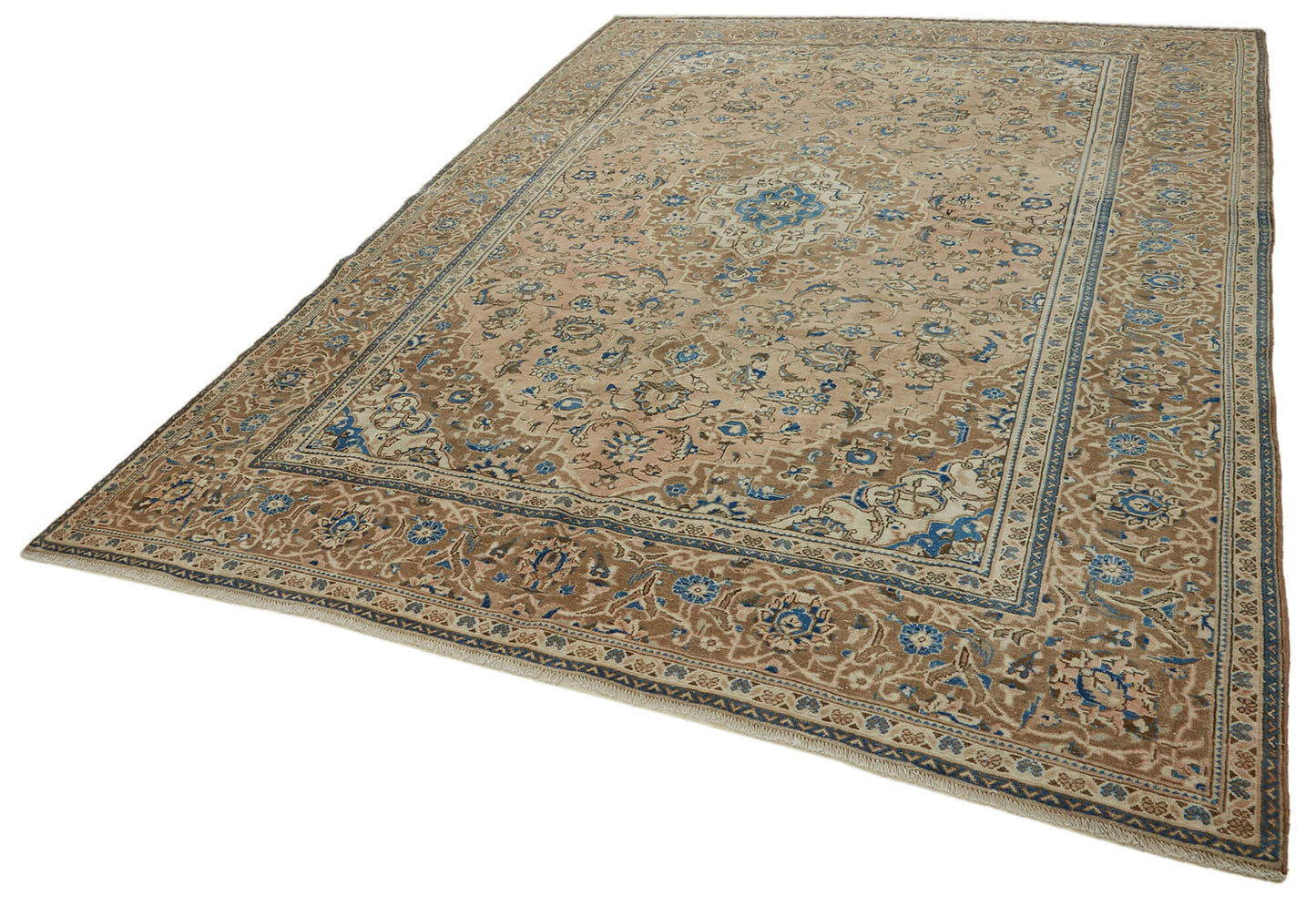 8x11 Beige Vintage Large Area Rug - 46402