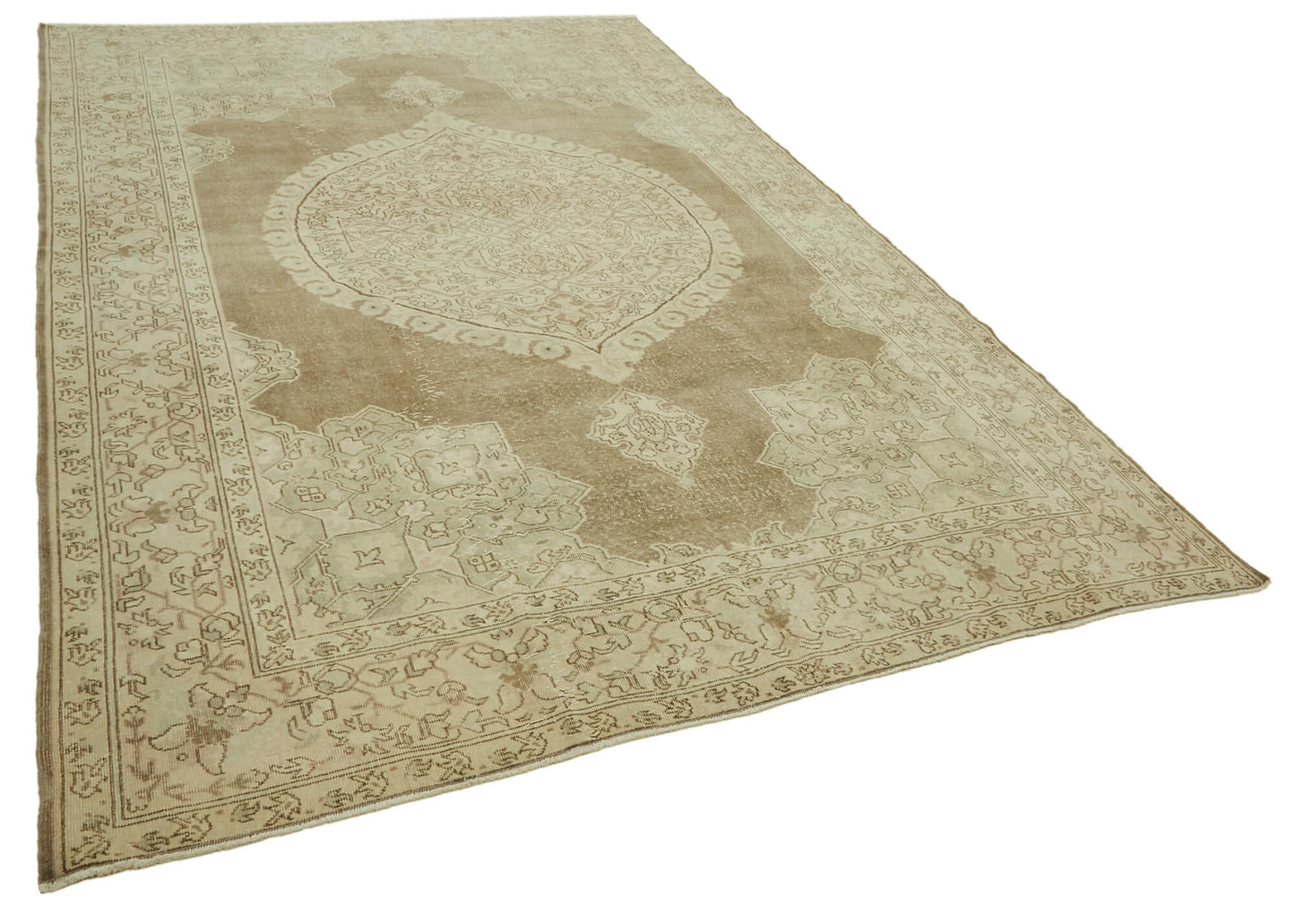 8x11 Beige Vintage Large Area Rug - 46406