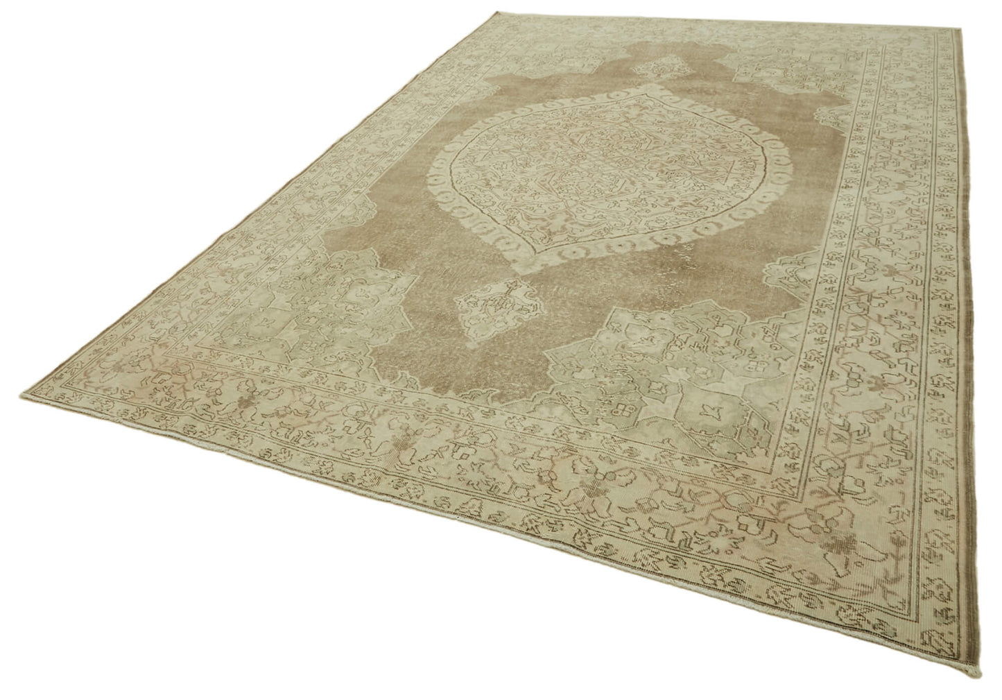 8x11 Beige Vintage Large Area Rug - 46406