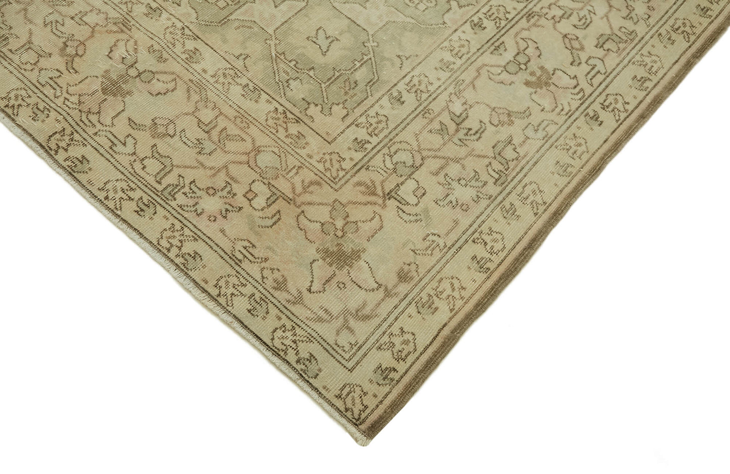 8x11 Beige Vintage Large Area Rug - 46406