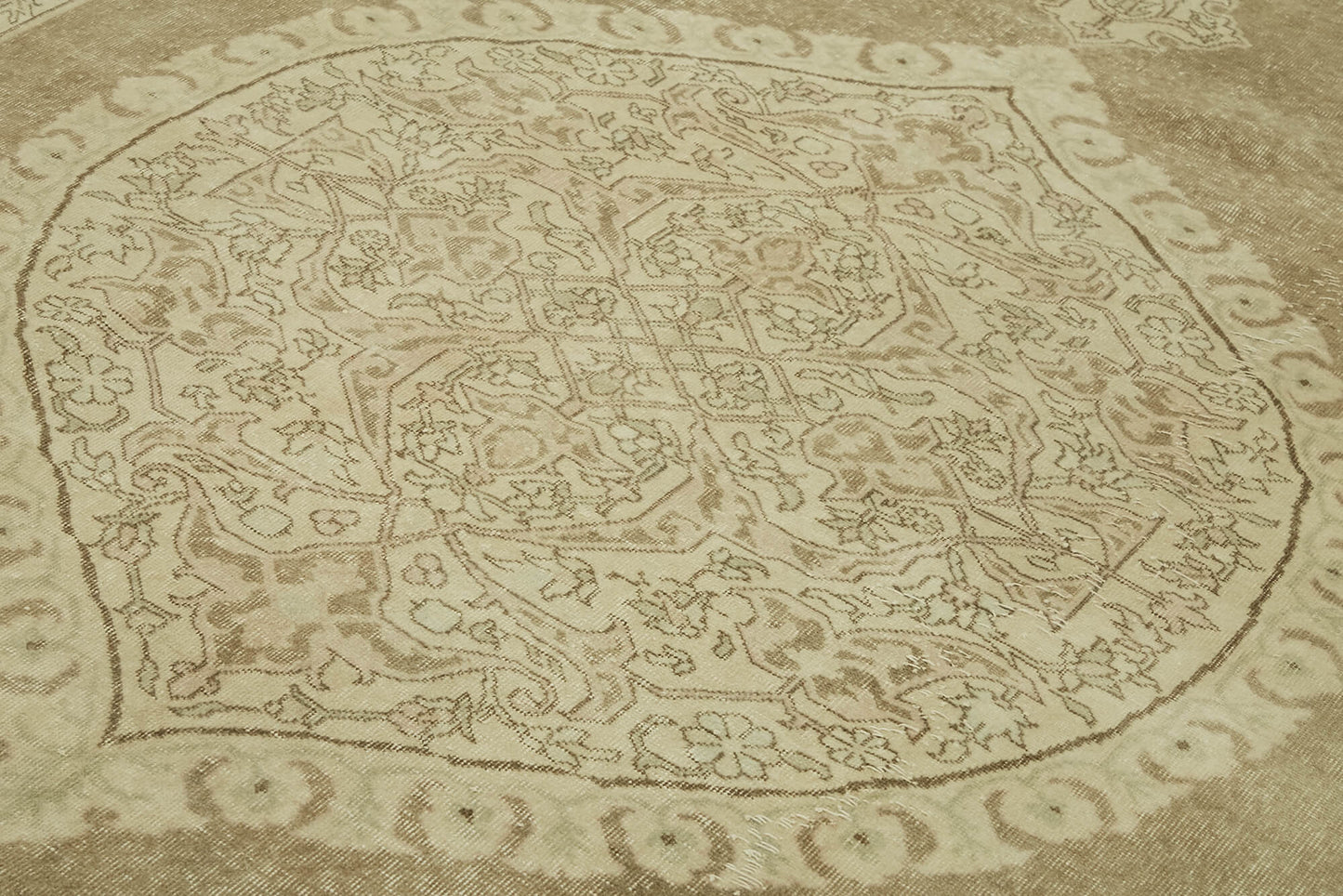 8x11 Beige Vintage Large Area Rug - 46406