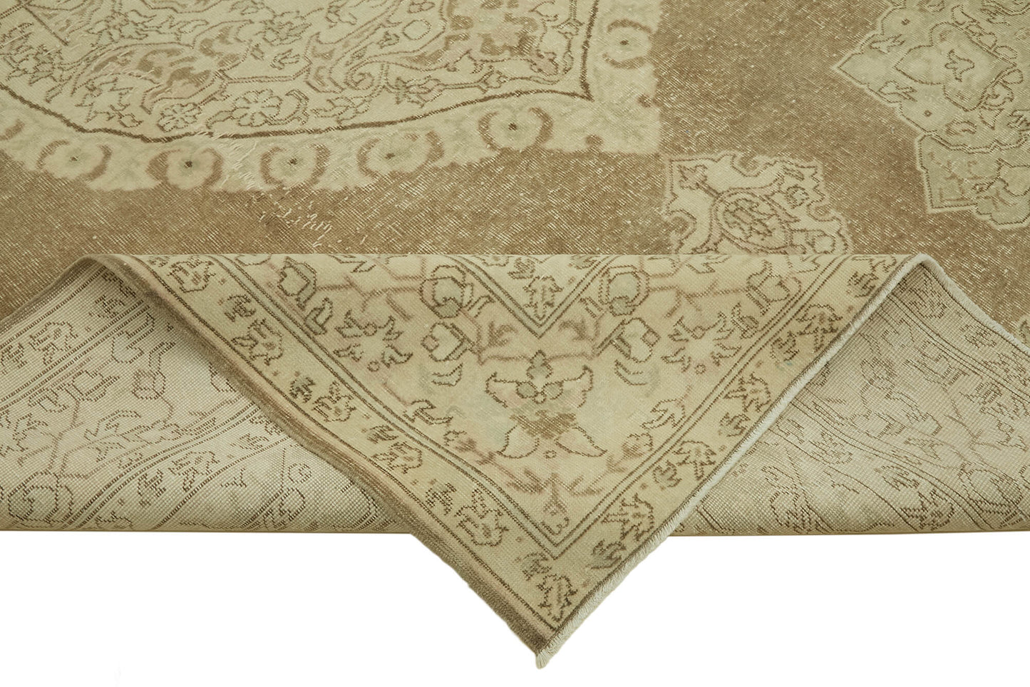 8x11 Beige Vintage Large Area Rug - 46406