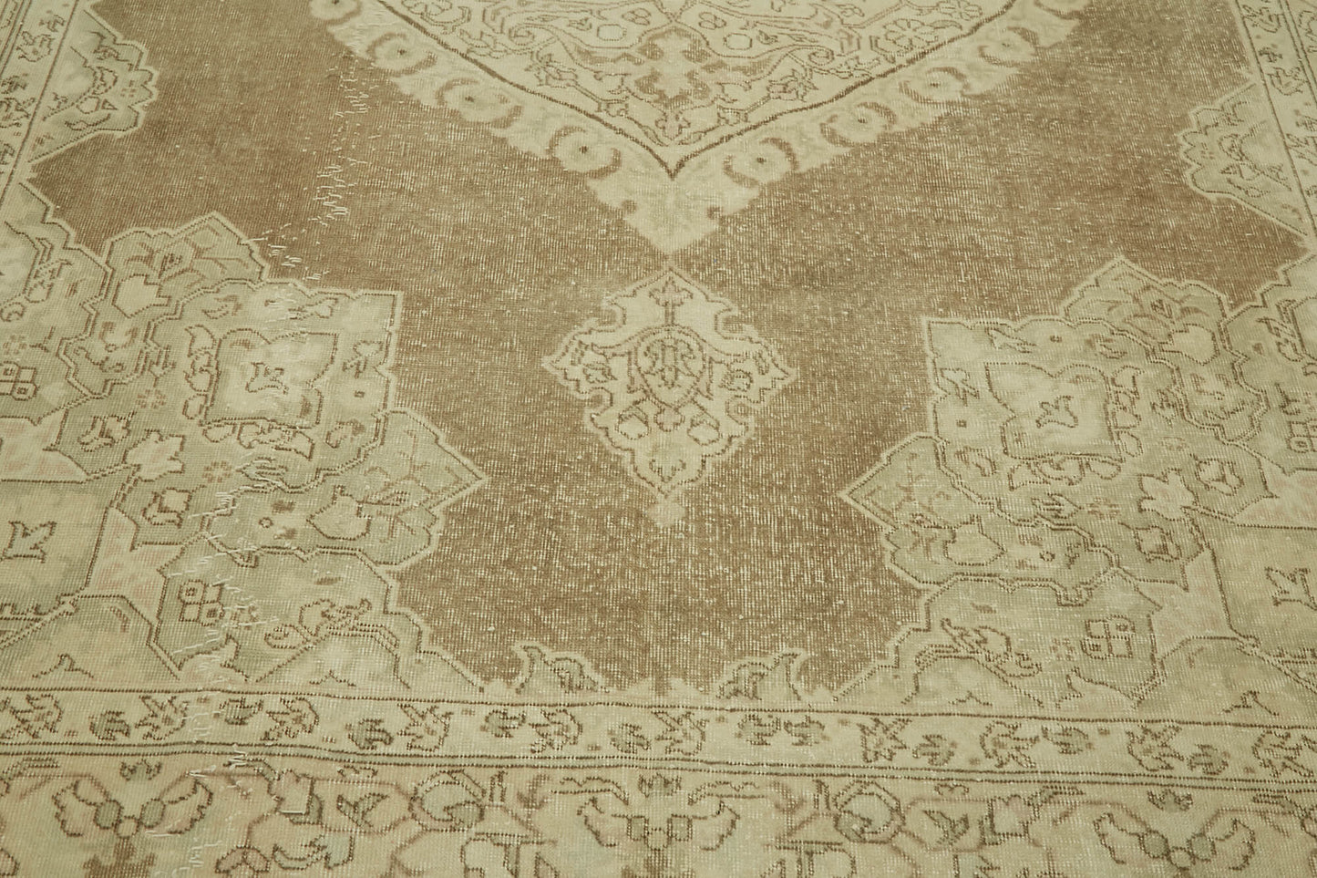 8x11 Beige Vintage Large Area Rug - 46406