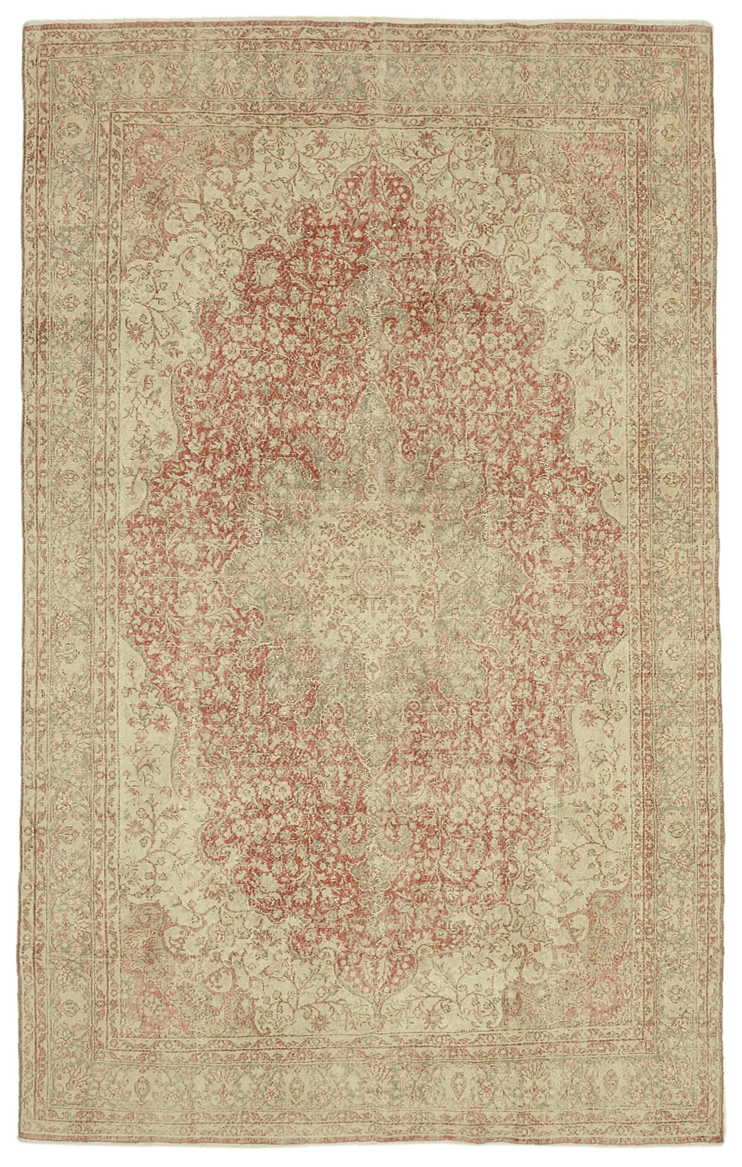 7x12 Beige Vintage Large Area Rug - 46408