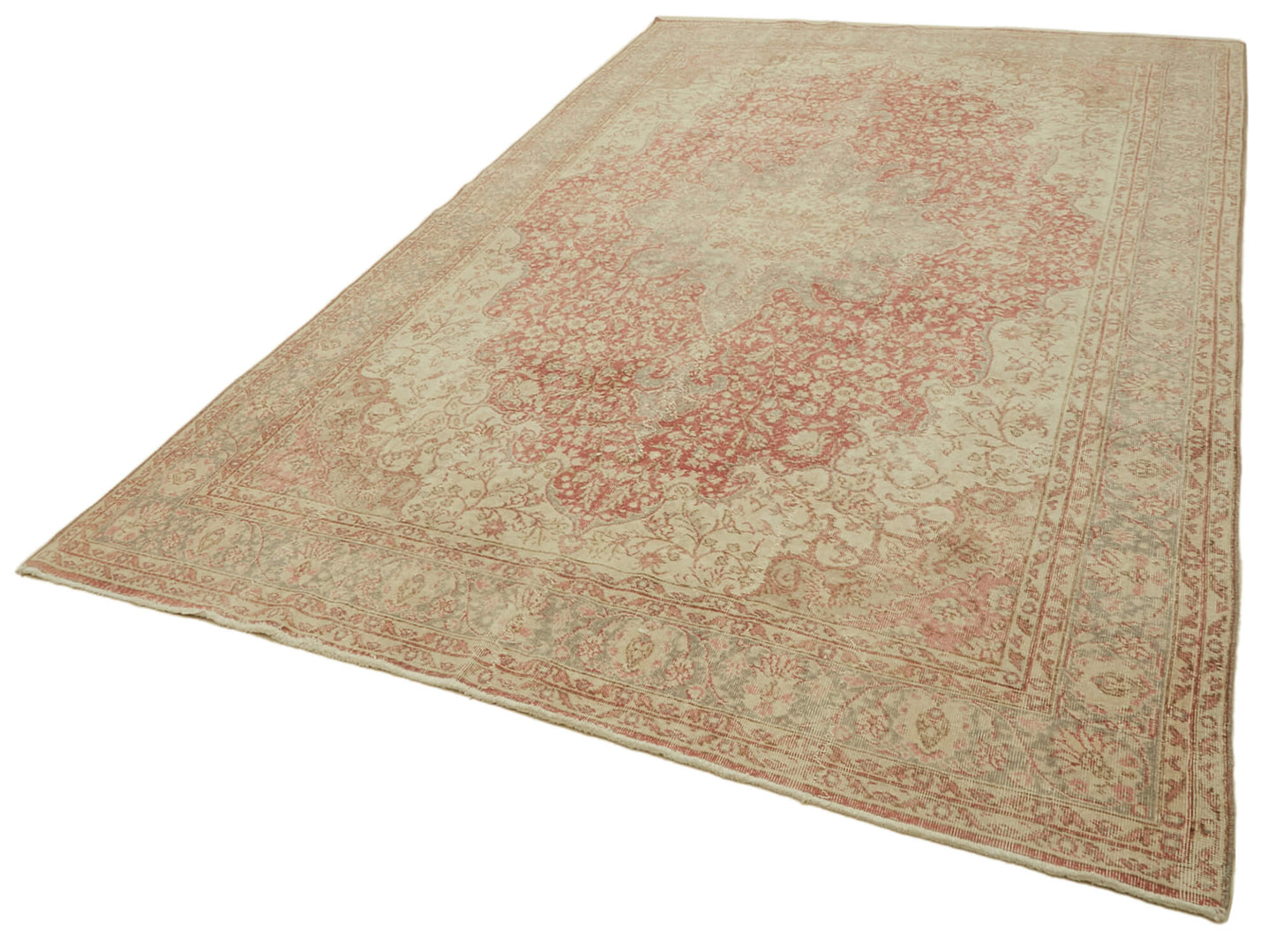 7x12 Beige Vintage Large Area Rug - 46408