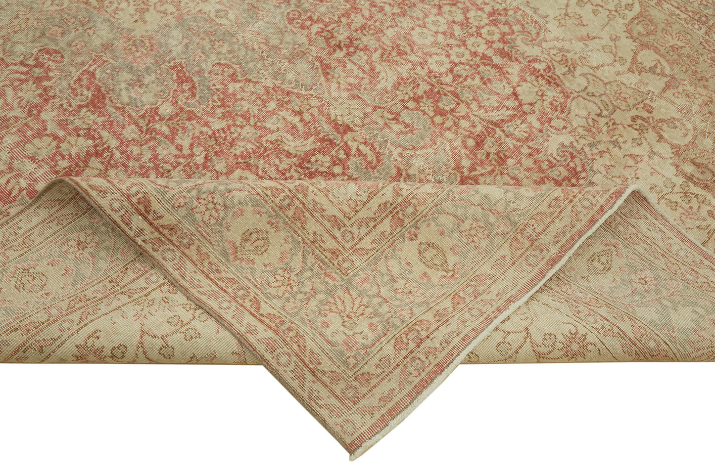 7x12 Beige Vintage Large Area Rug - 46408