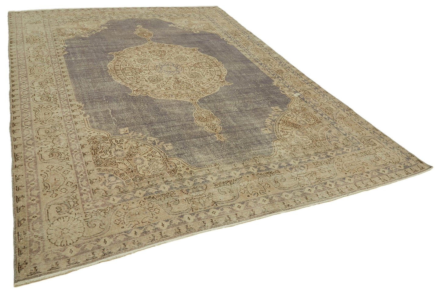 8x11 Beige Vintage Large Area Rug - 46411