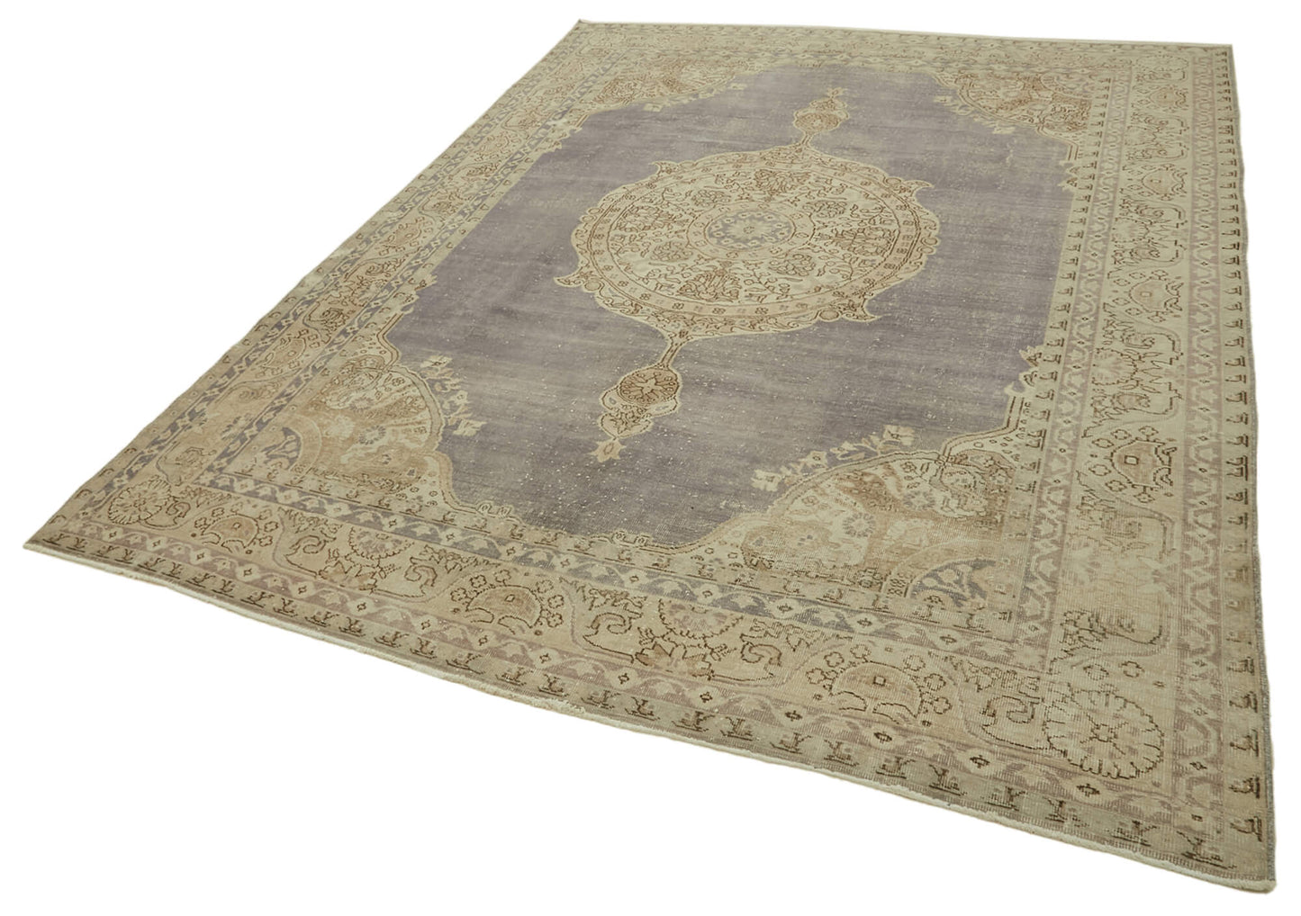 8x11 Beige Vintage Large Area Rug - 46411