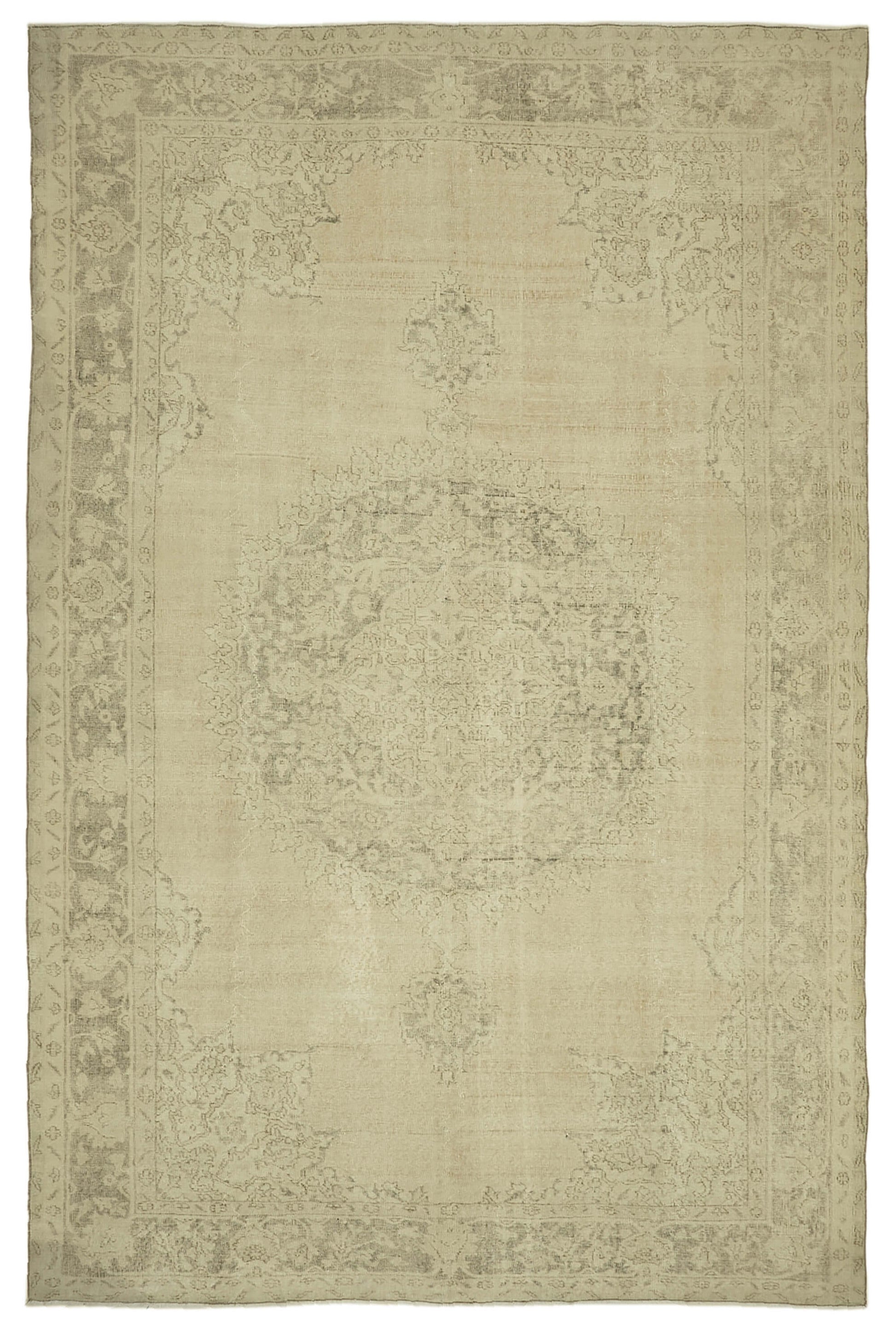 8x12 Beige Vintage Large Area Rug - 46412