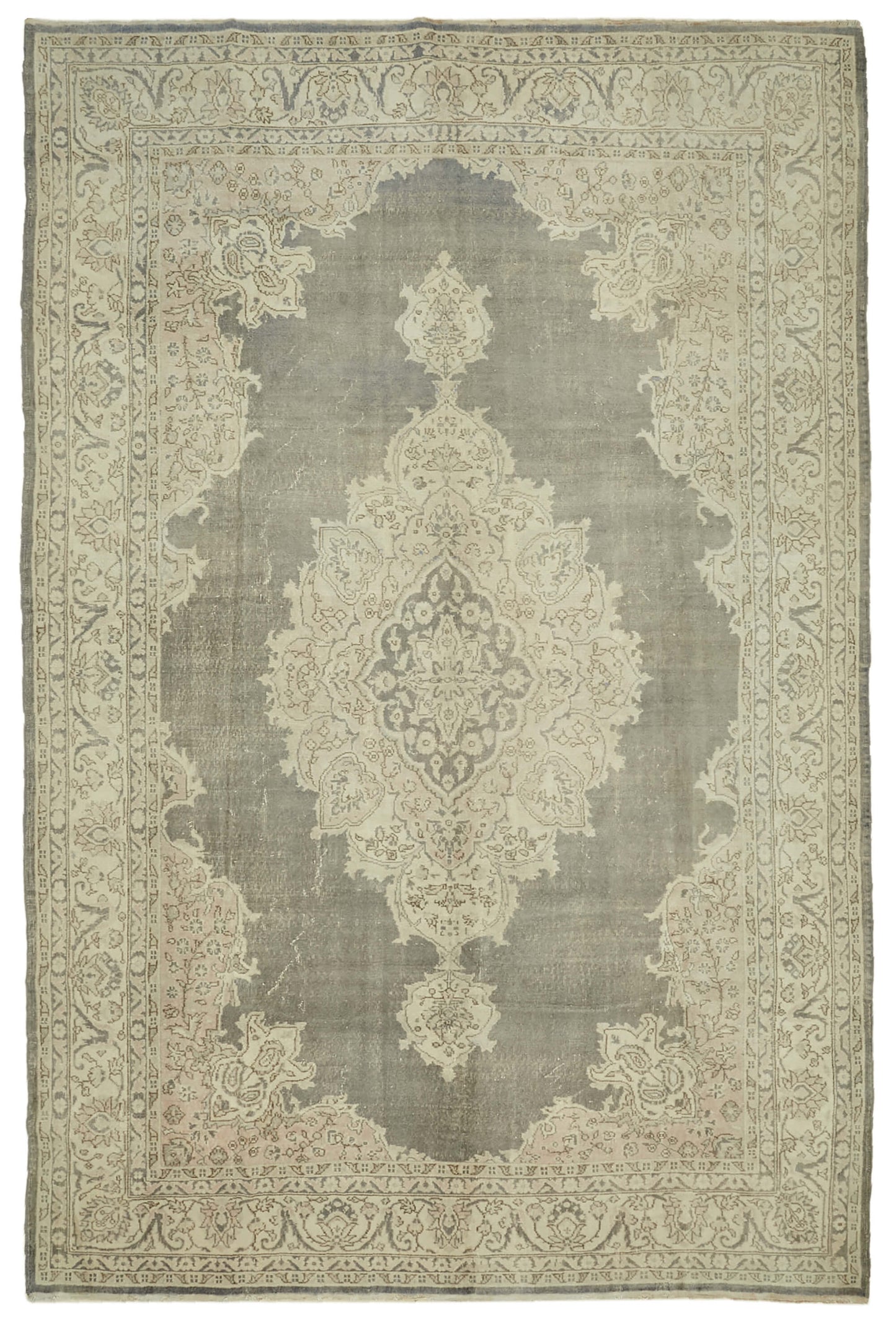 8x13 Beige Vintage Large Area Rug - 46413