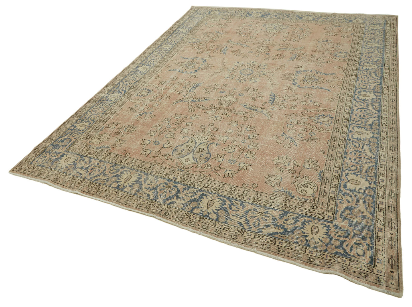 8x11 Beige Vintage Large Area Rug - 46415